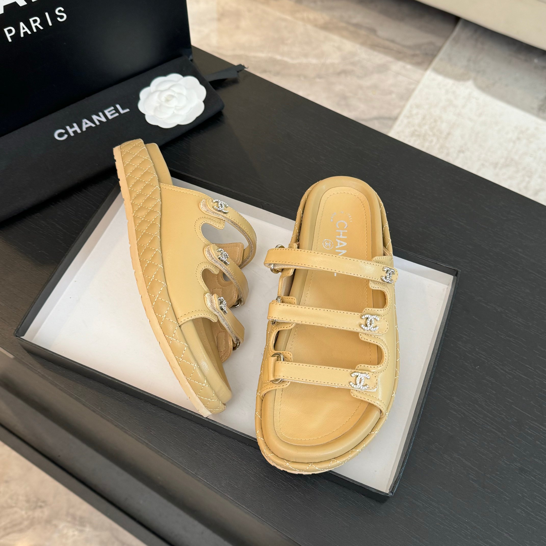 Chanel Sandals: Lambskin, Imported Satin Lining, and Custom Foam Sole 5 a1734085864727 4722