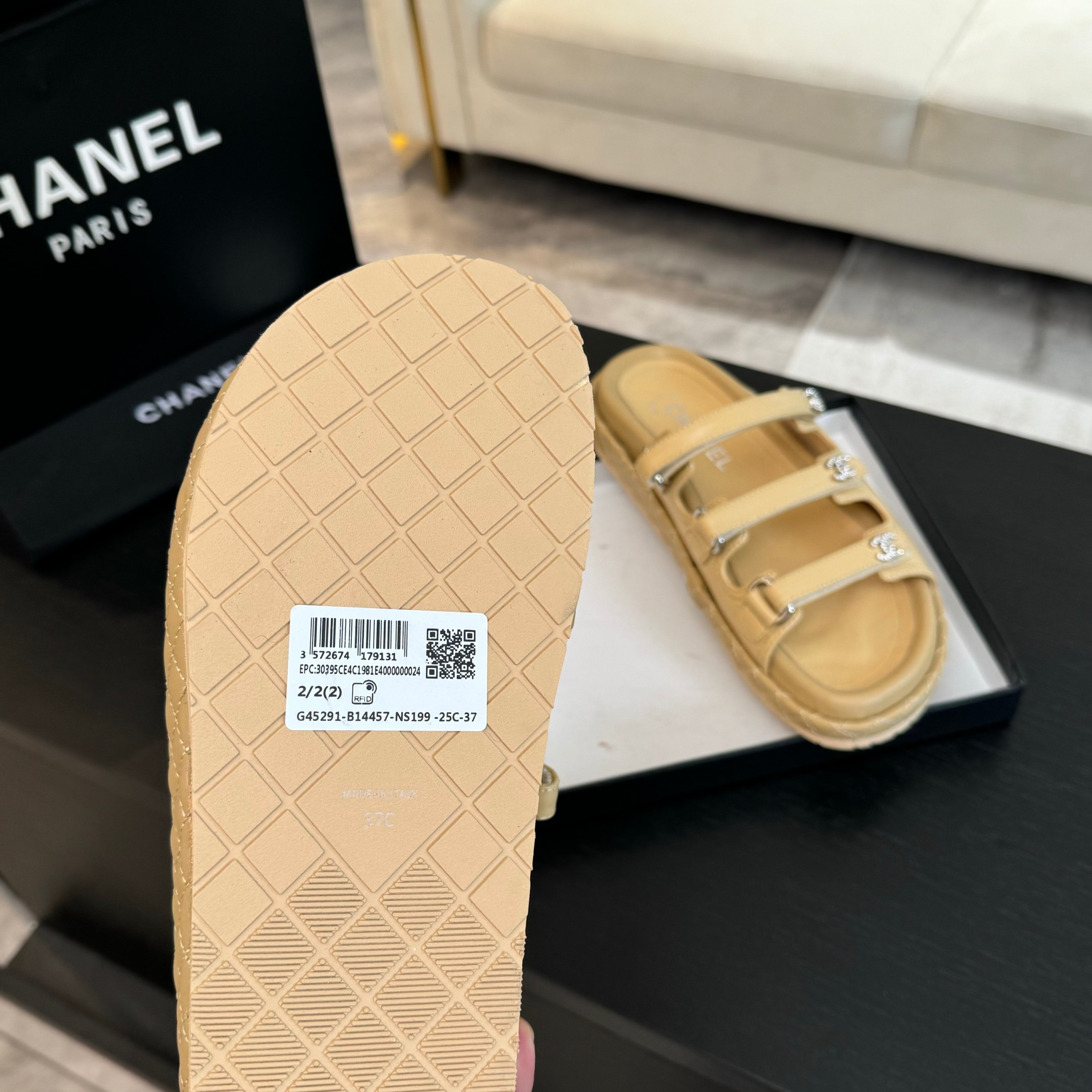 Chanel Sandals: Lambskin, Imported Satin Lining, and Custom Foam Sole 6 a1734085864988 0657