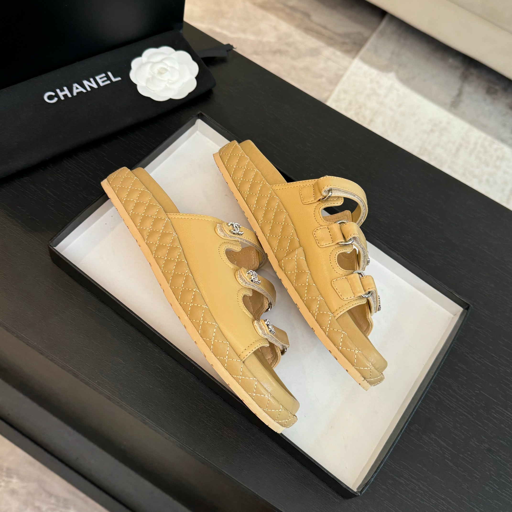 Chanel Sandals: Lambskin, Imported Satin Lining, and Custom Foam Sole 9 a1734085867332 2386