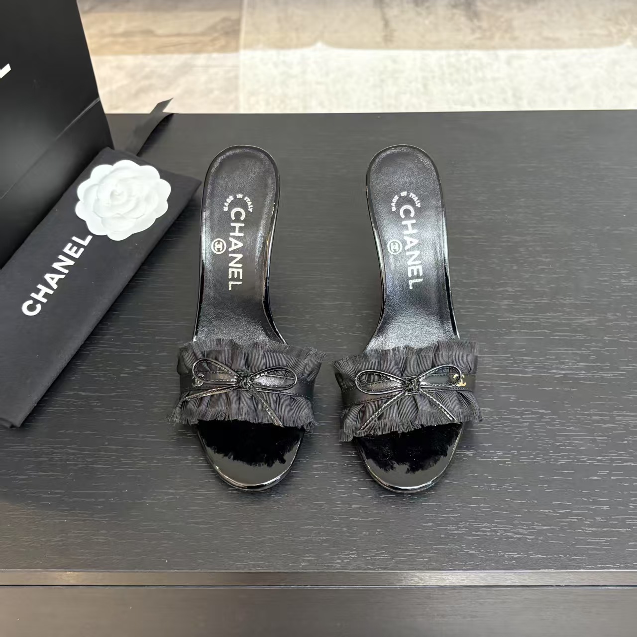 Chanel Lace Detail Heeled Sandals - Chic & Elegant Summer Style 3 a1739689684890 3641