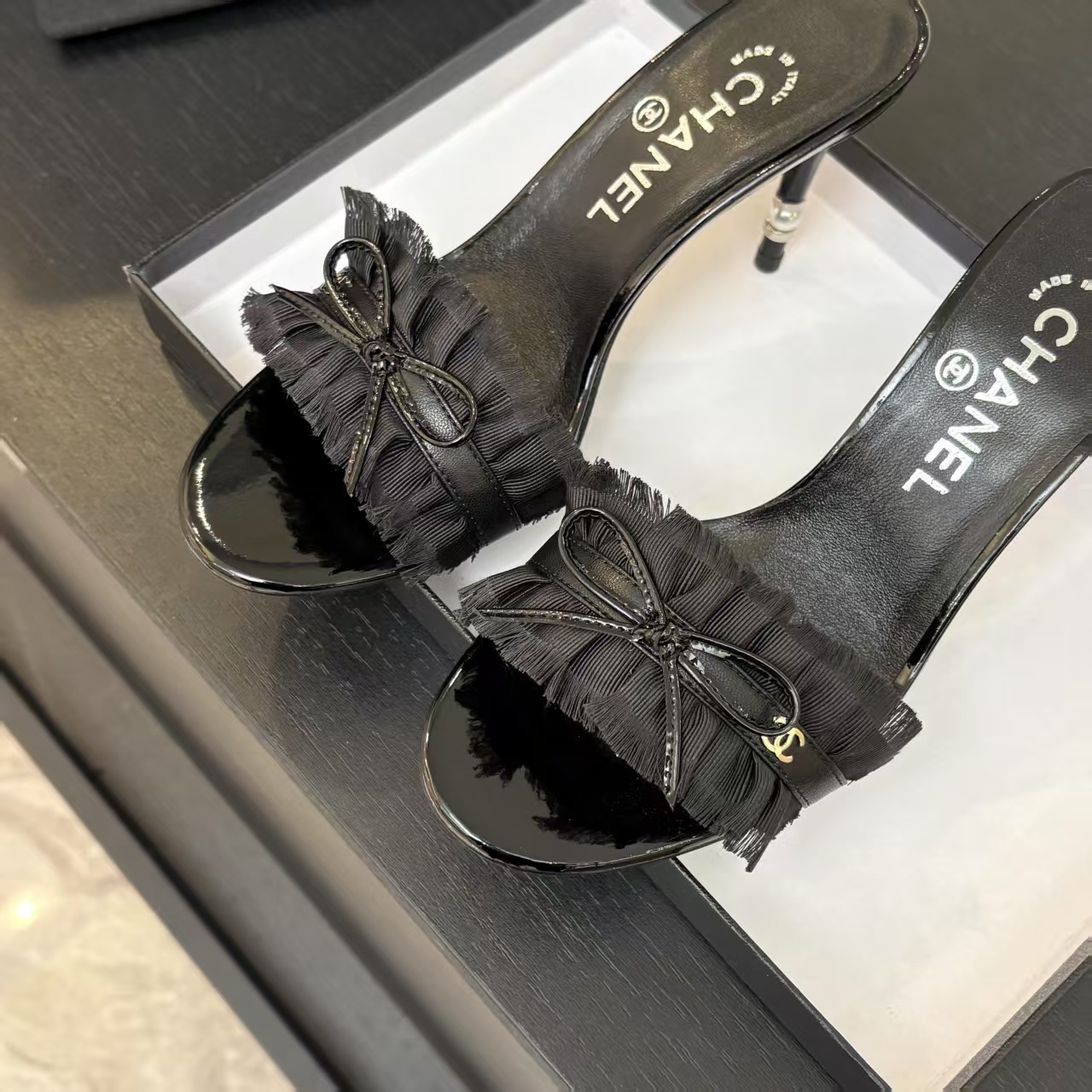 Chanel Lace Detail Heeled Sandals - Chic & Elegant Summer Style 5 a1739689684893 3635