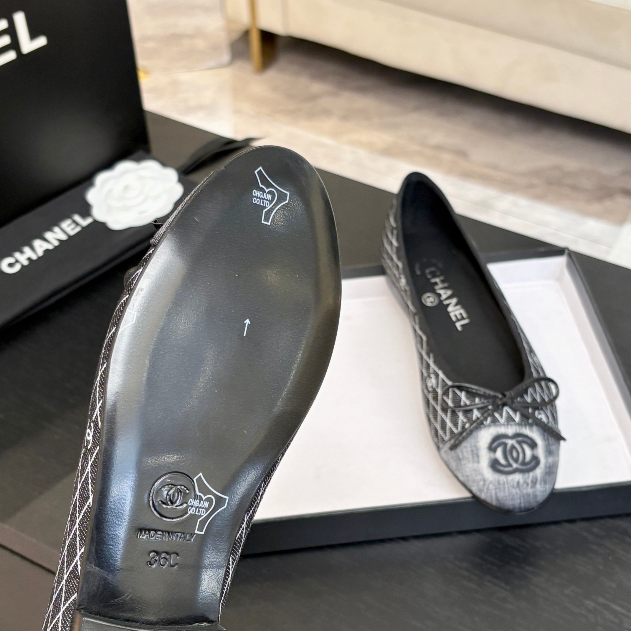 Elegant Chanel 25P Denim Ballet Flats - Authentic Quality & Craftsmanship 10 a1742113999993 4813