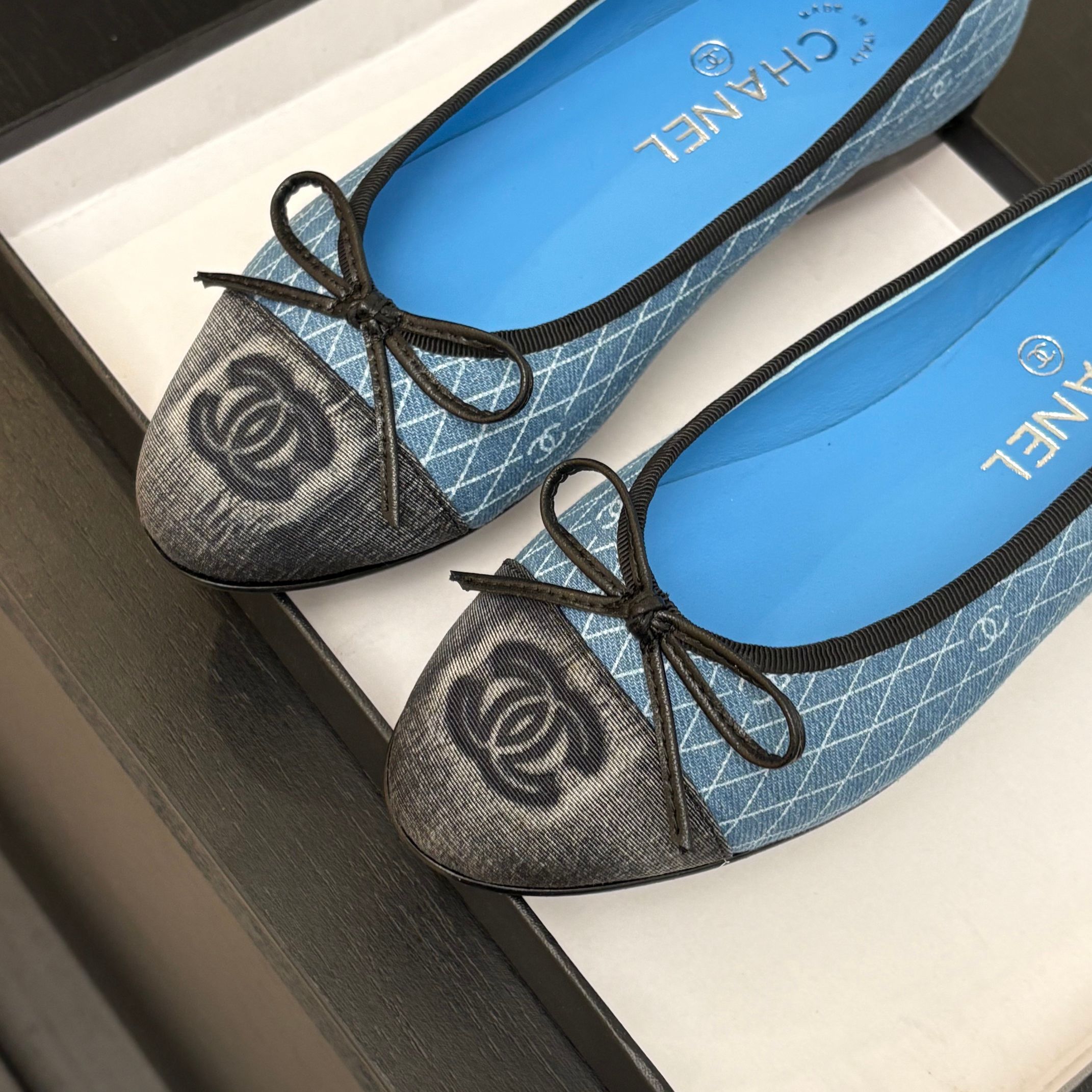 CHANEL 25p Ballet Flats - Authentic Denim with Leather Sole, Sizes 35-40 10 a1742114035668 0566