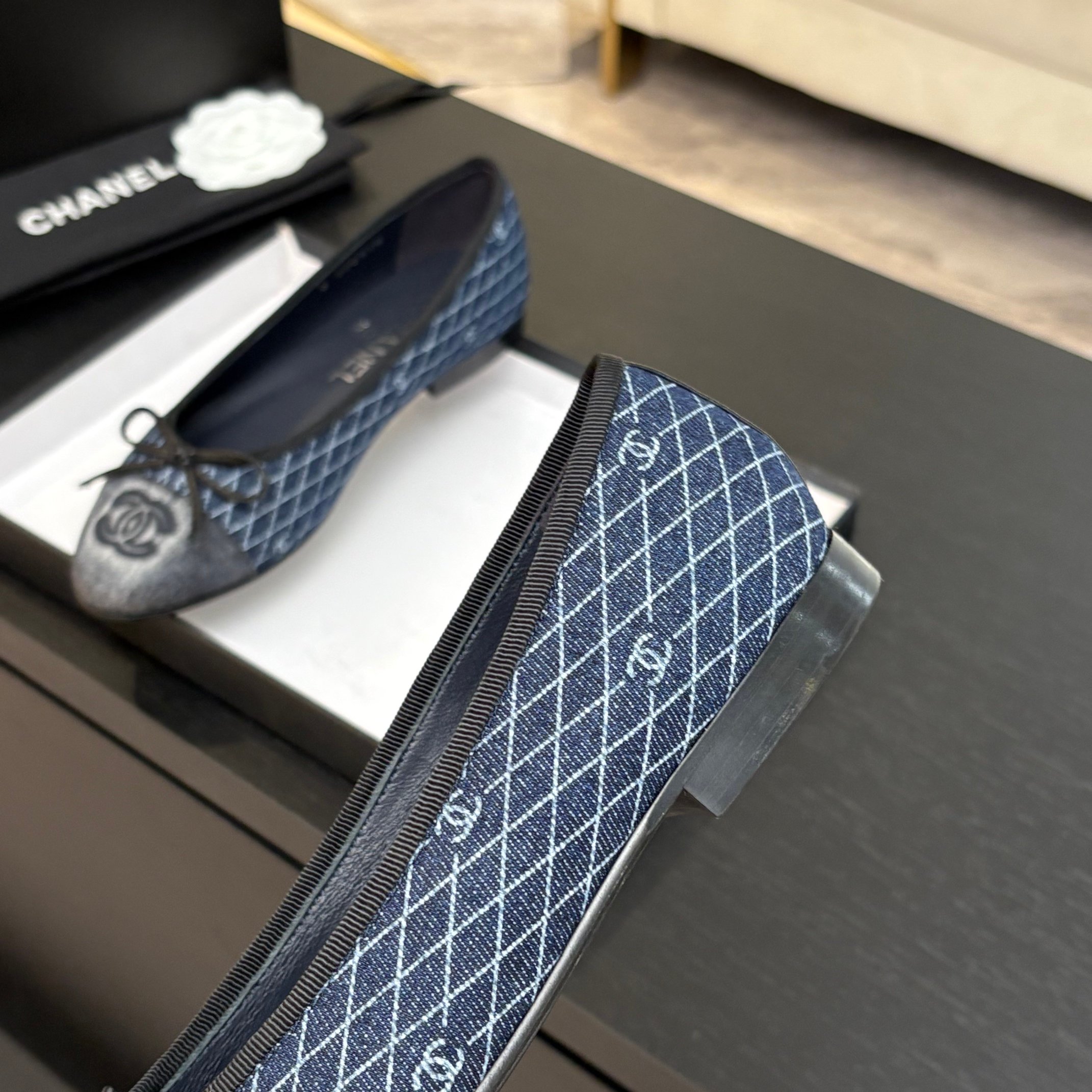 CHANEL Women's Denim Ballet Flats with CC Logo - Authentic Quality 7 a1742114051972 7751