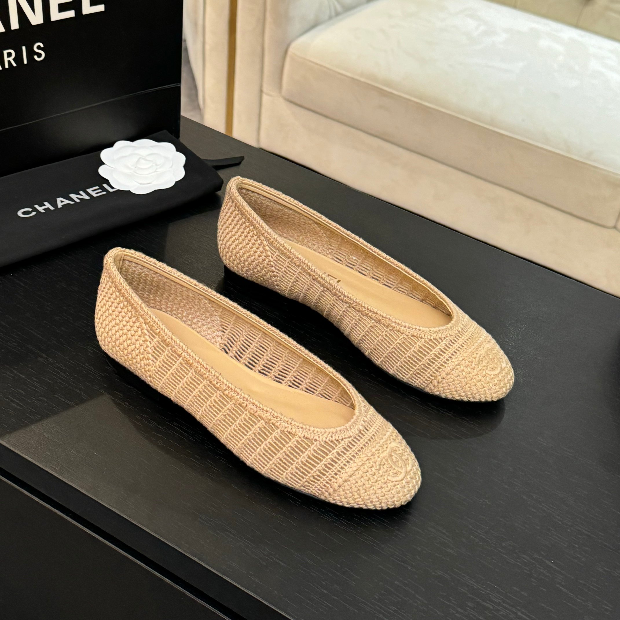 Chanel 25p Woven Ballet Flats - Elegant & Comfortable Summer Shoes 2 a1742309892418 5711