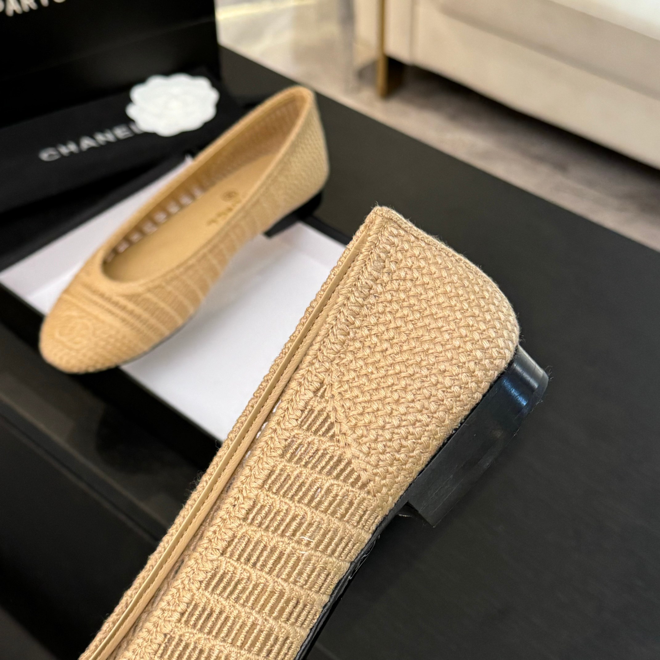 Chanel 25p Woven Ballet Flats - Elegant & Comfortable Summer Shoes 9 a1742309894243 3035