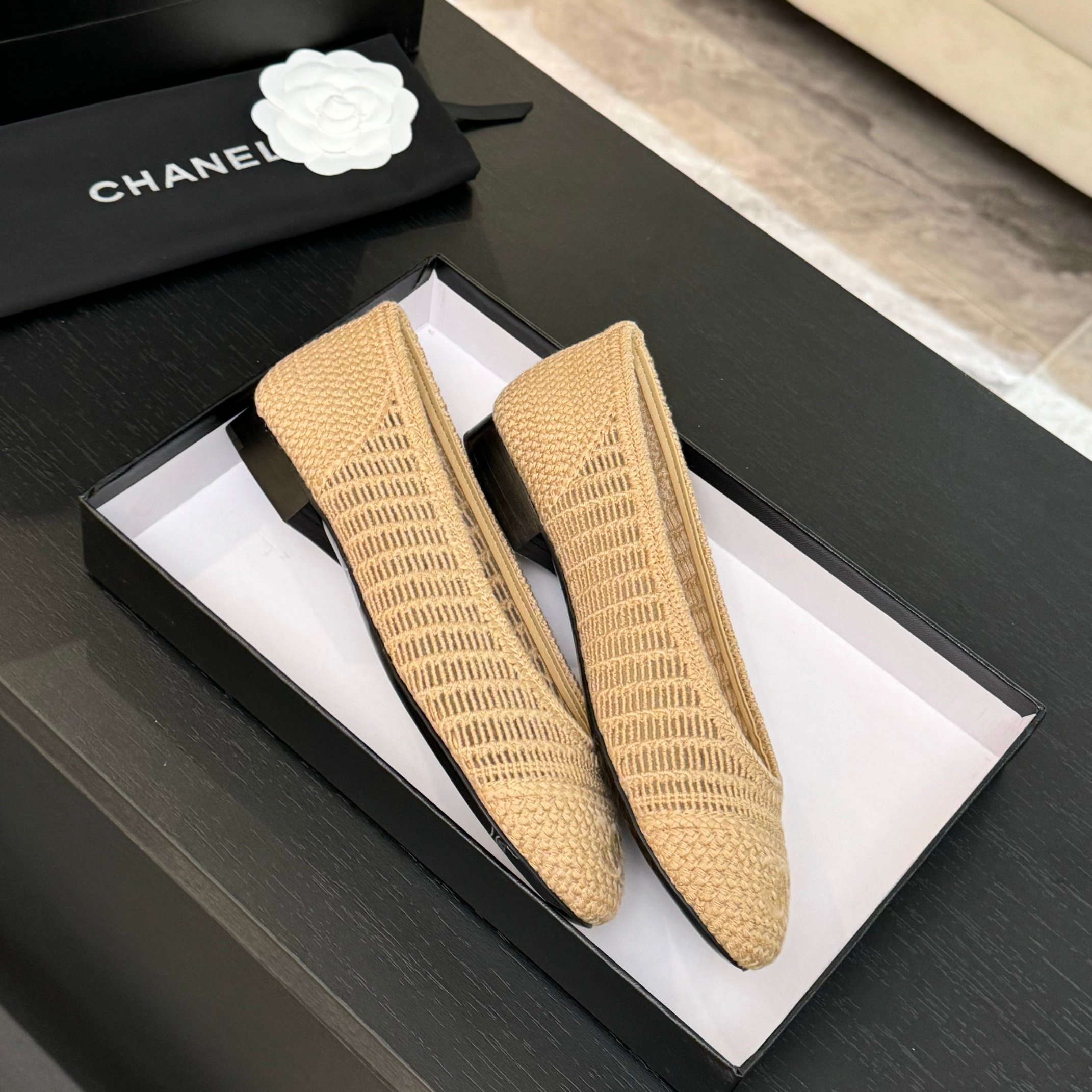 Chanel 25p Woven Ballet Flats - Elegant & Comfortable Summer Shoes 3 a1742309894295 0542