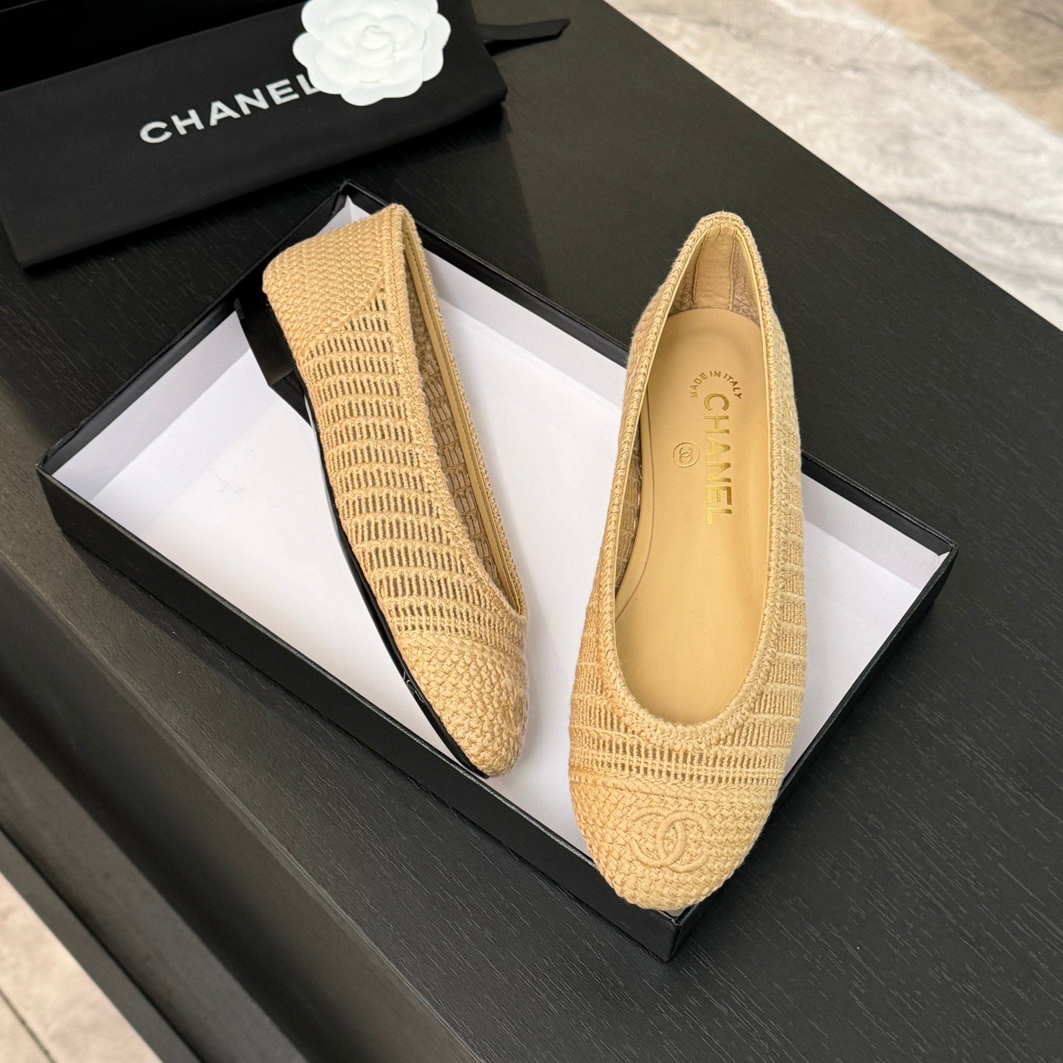Chanel 25p Woven Ballet Flats - Elegant & Comfortable Summer Shoes 4 a1742309894299 7441