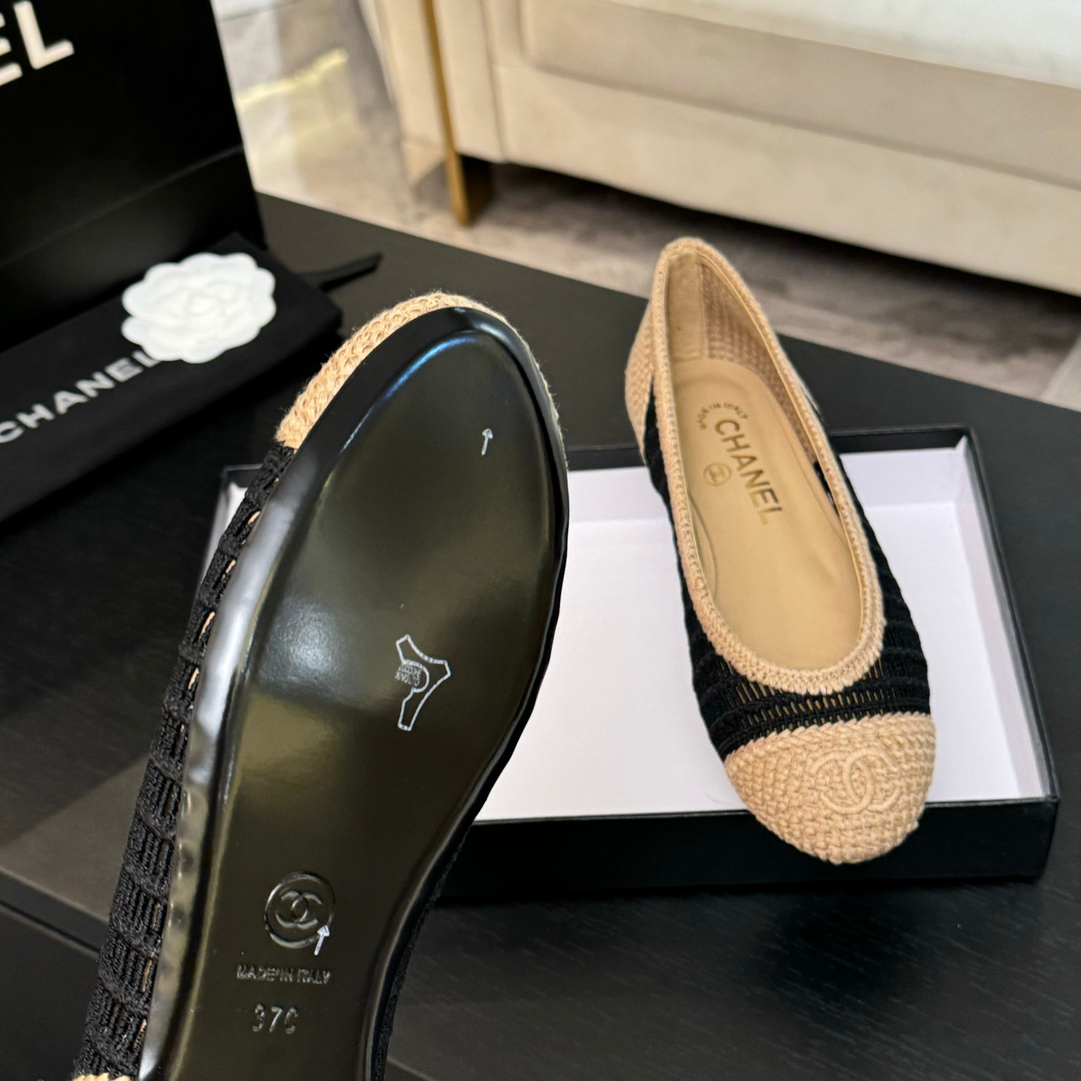Elegant Chanel Woven Ballet Flats - Chic & Comfortable Summer Shoes 7 a1742309916700 4332