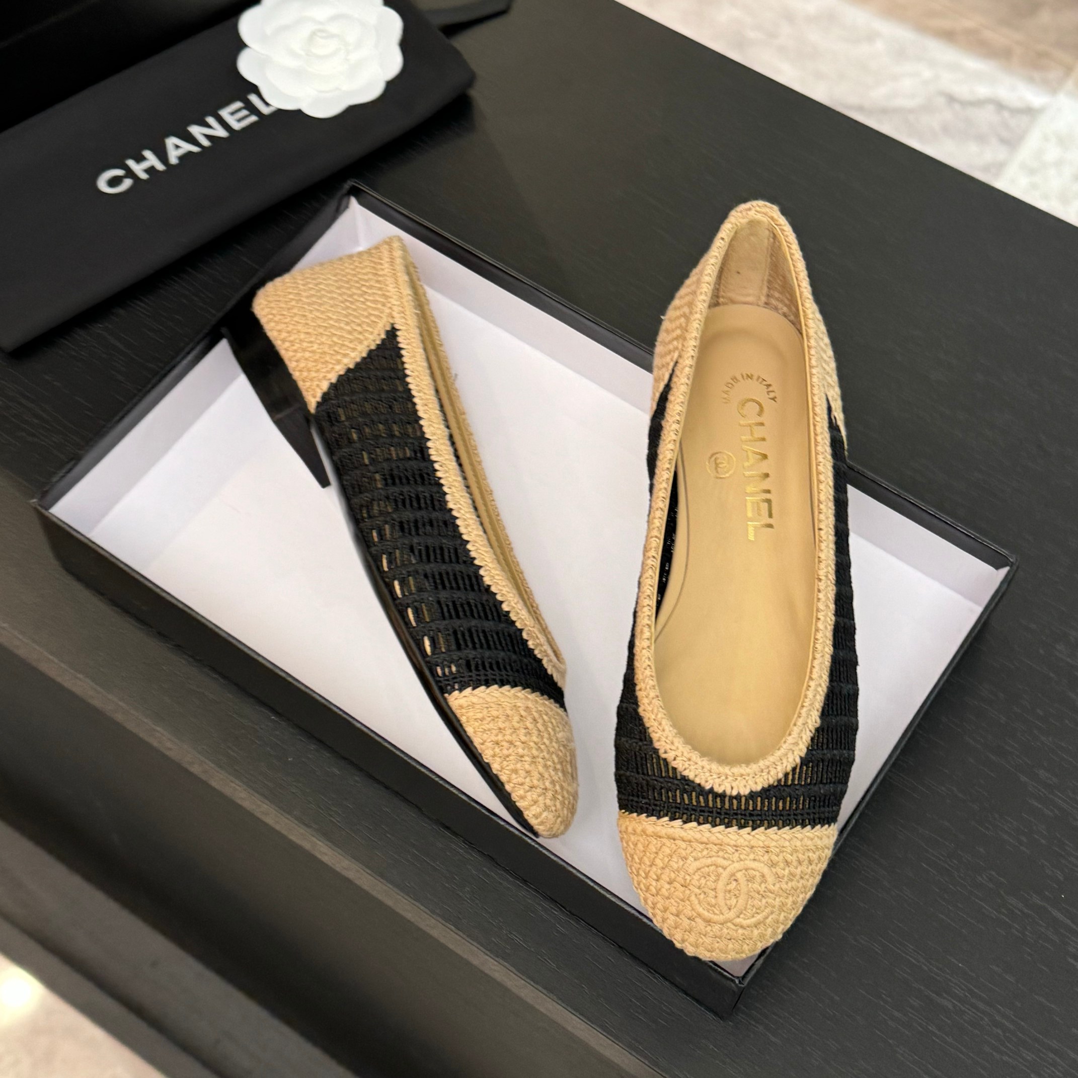 Elegant Chanel Woven Ballet Flats - Chic & Comfortable Summer Shoes 5 a1742309916824 6281