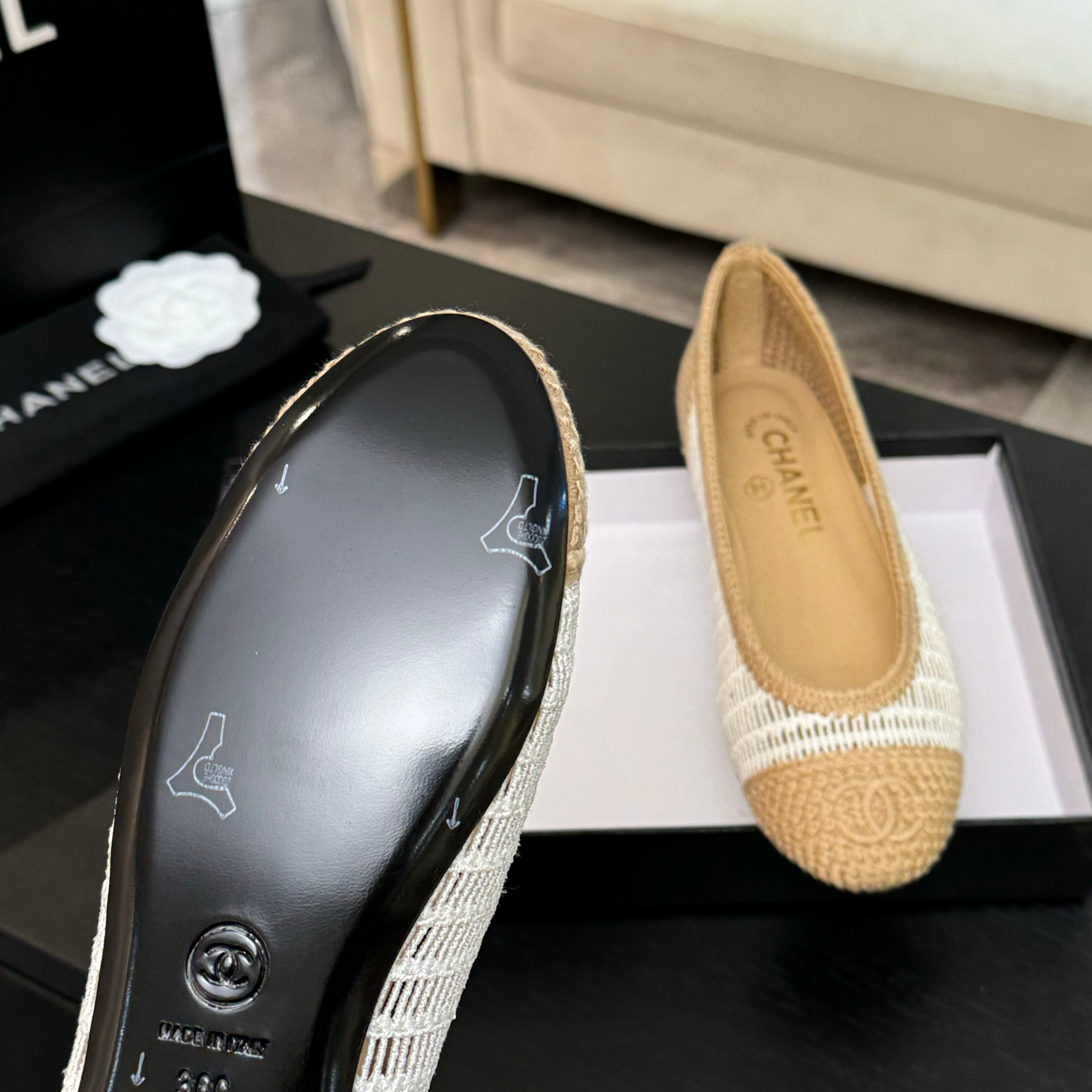 Chanel 25p Woven Ballet Flats - Elegant & Chill Summer Shoes 9 a1742309938806 4337