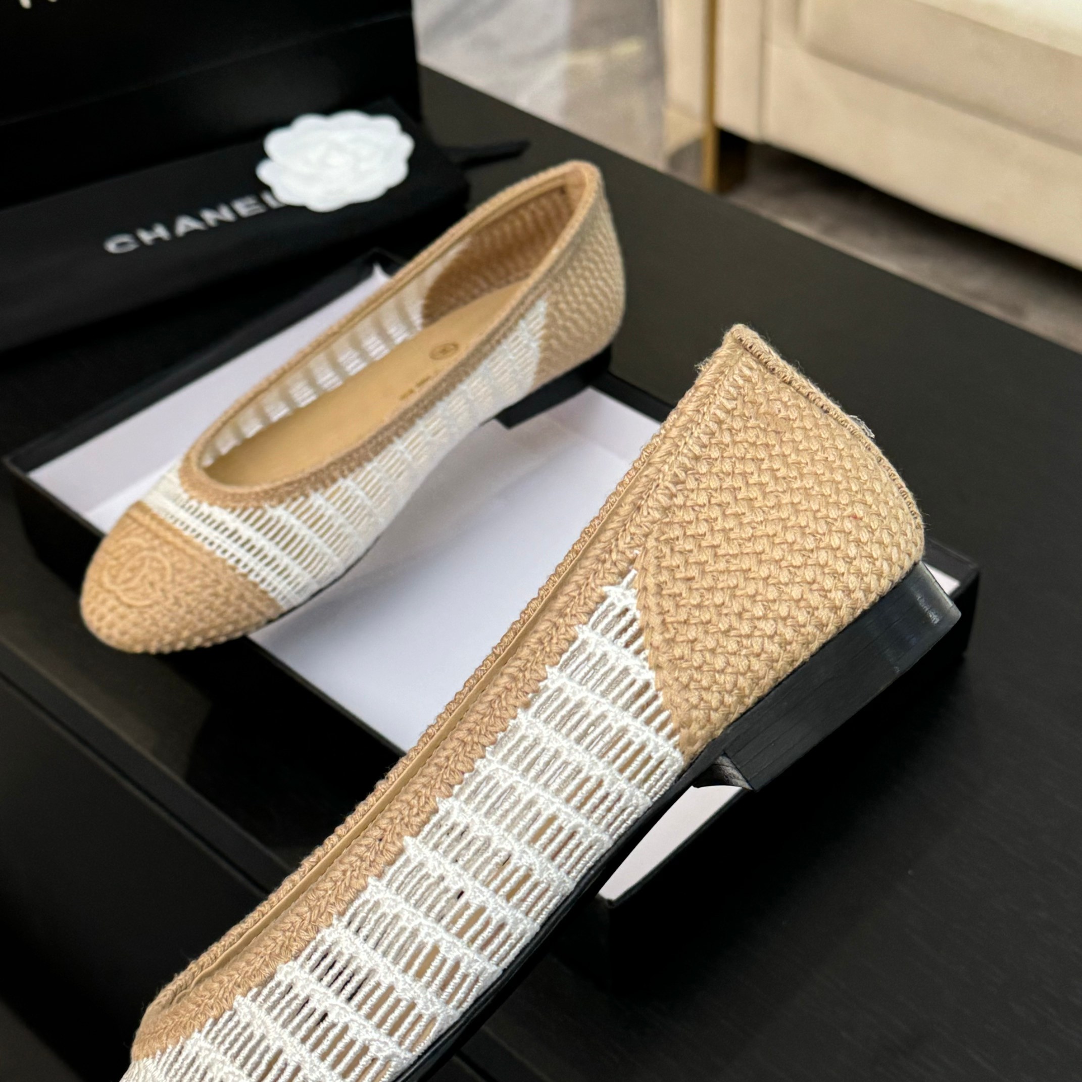 Chanel 25p Woven Ballet Flats - Elegant & Chill Summer Shoes 6 a1742309938828 2252