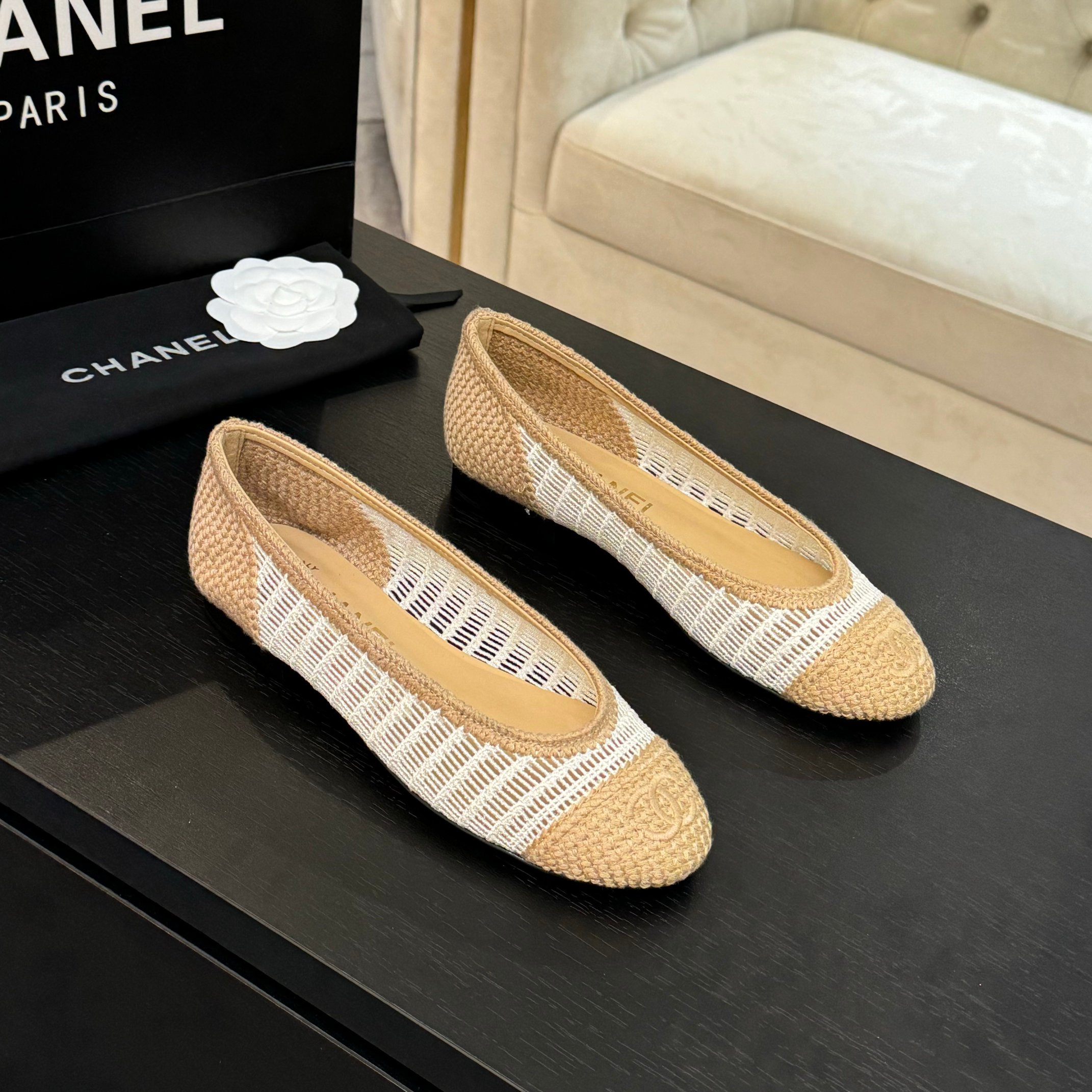 Chanel 25p Woven Ballet Flats - Elegant & Chill Summer Shoes 2 a1742309940596 5566