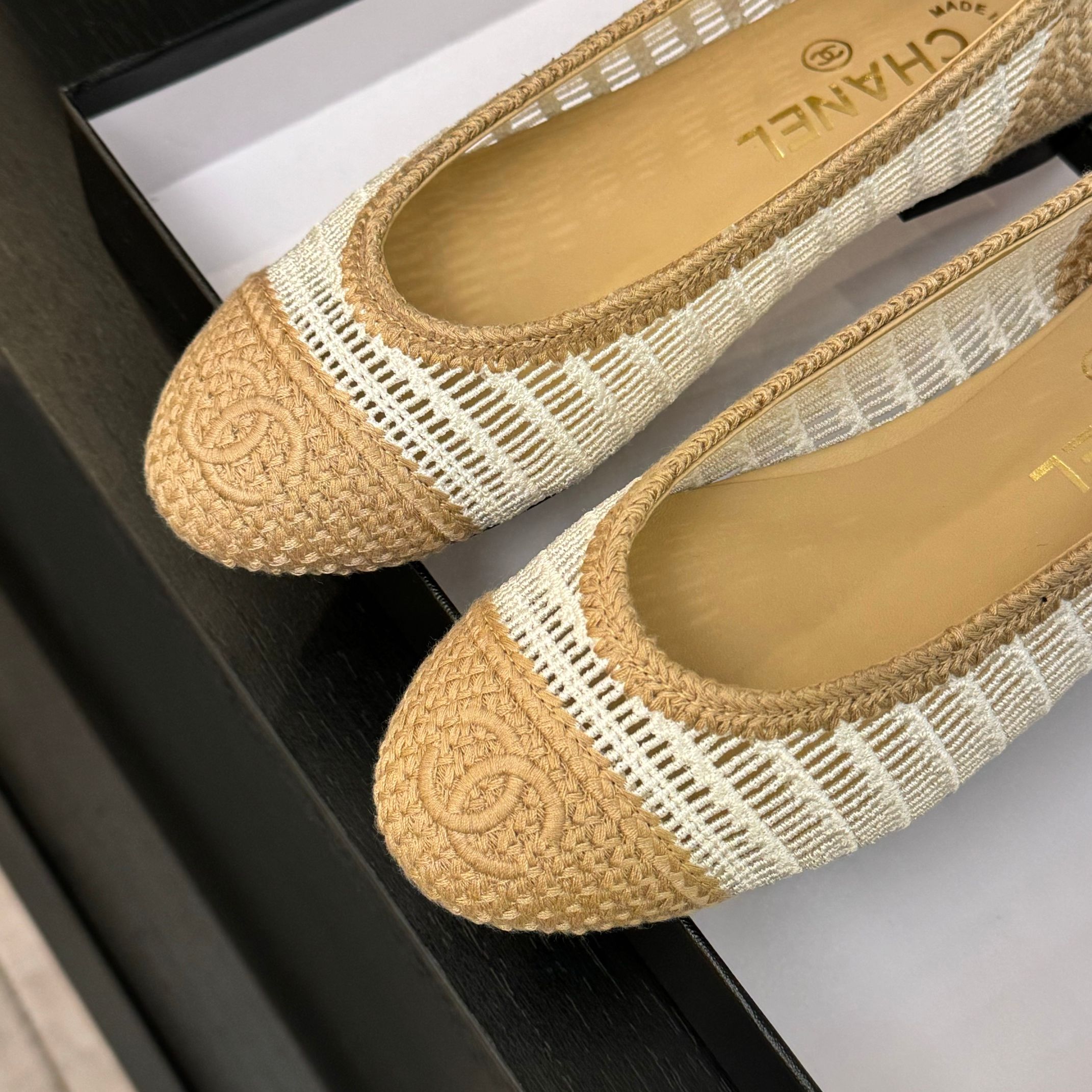 Chanel 25p Woven Ballet Flats - Elegant & Chill Summer Shoes 10 a1742309940642 6028