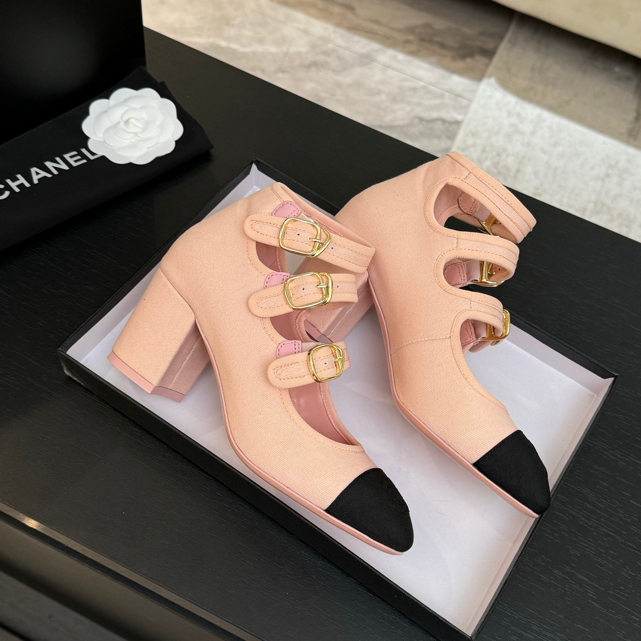 Chanel Mary Jane Round Toe Shoes with Double C Buckle and T-Strap 3 a1742983222923 4865