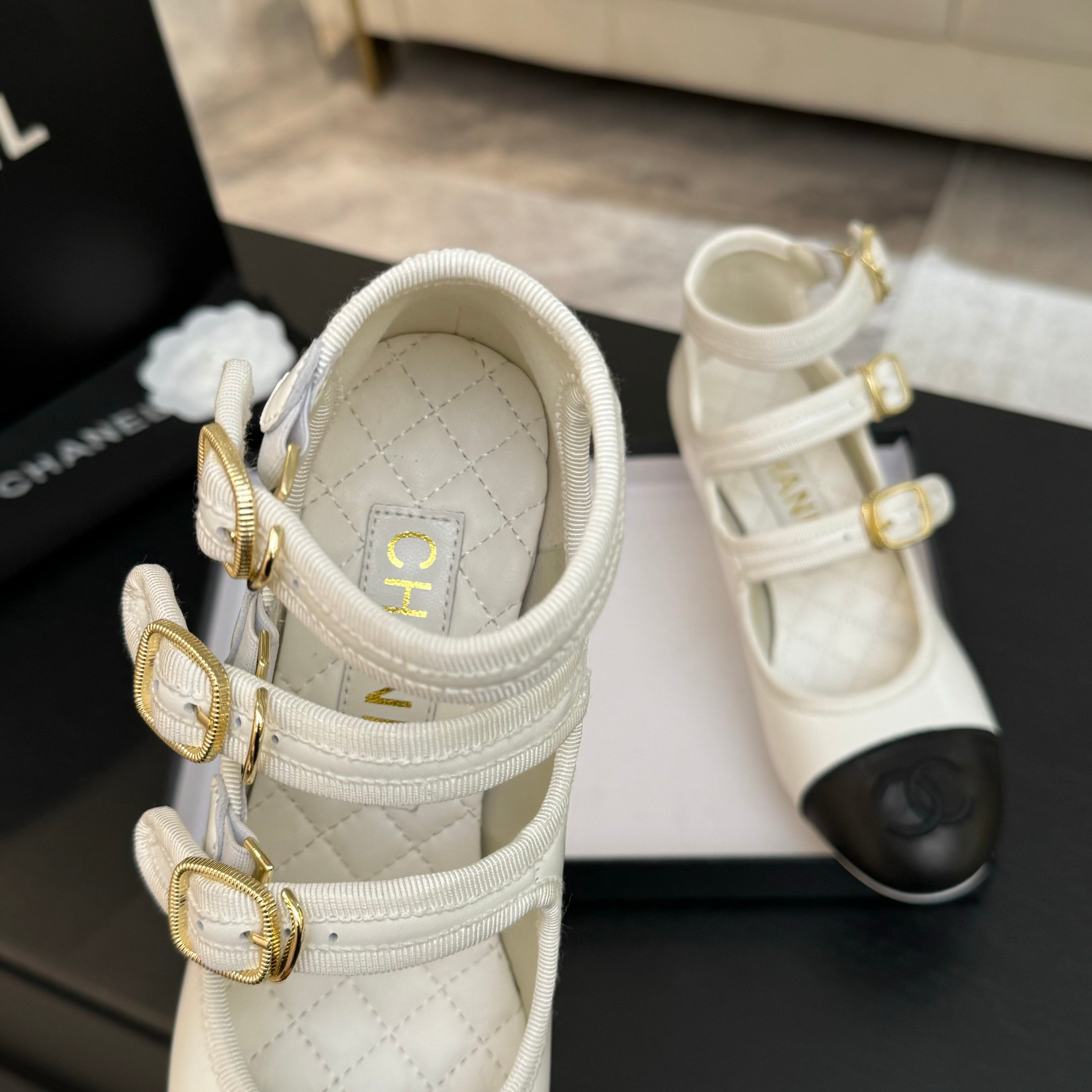 Chanel Mary Jane Round Toe Heel with Double CC Buckle, T-Strap 6 a1742983333754 7501
