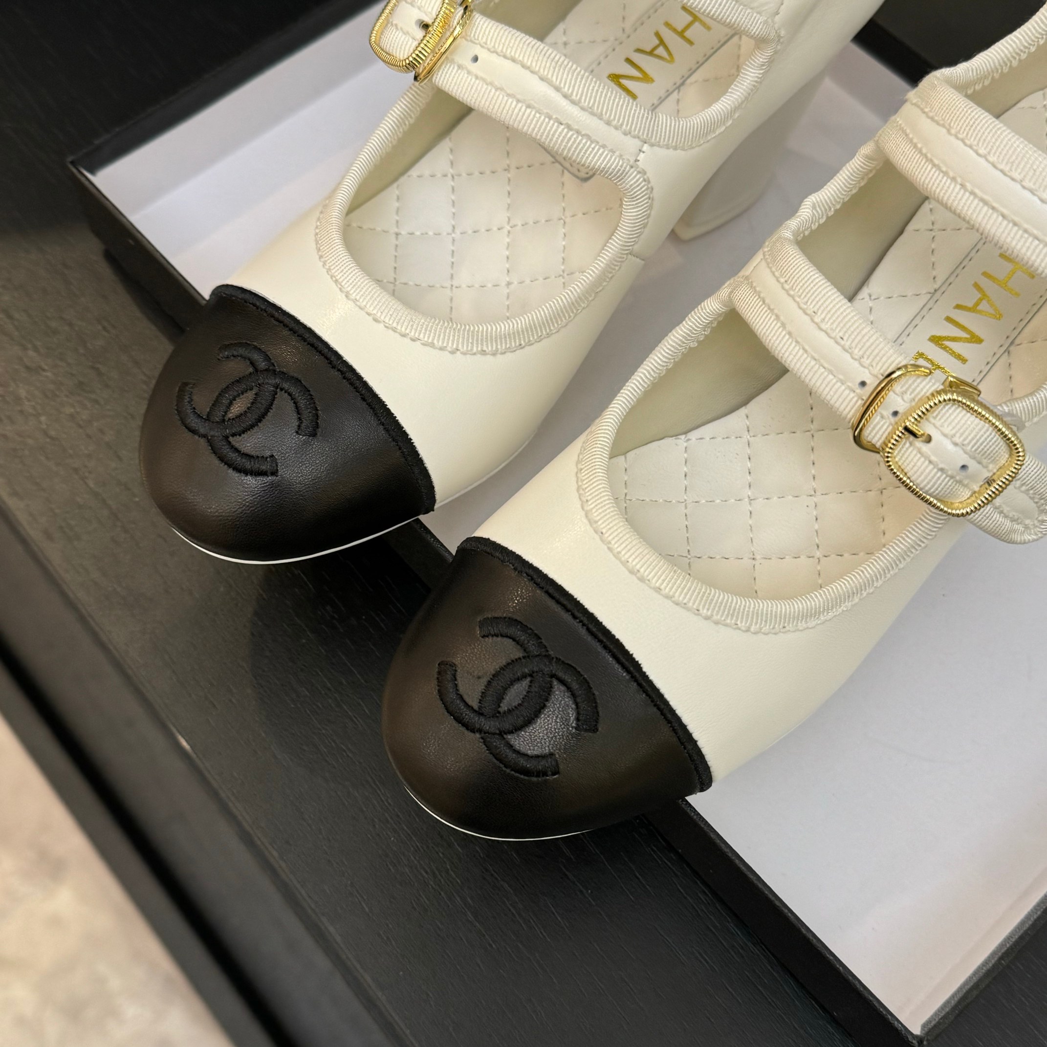 Chanel Mary Jane Round Toe Heel with Double CC Buckle, T-Strap 7 a1742983333860 4164