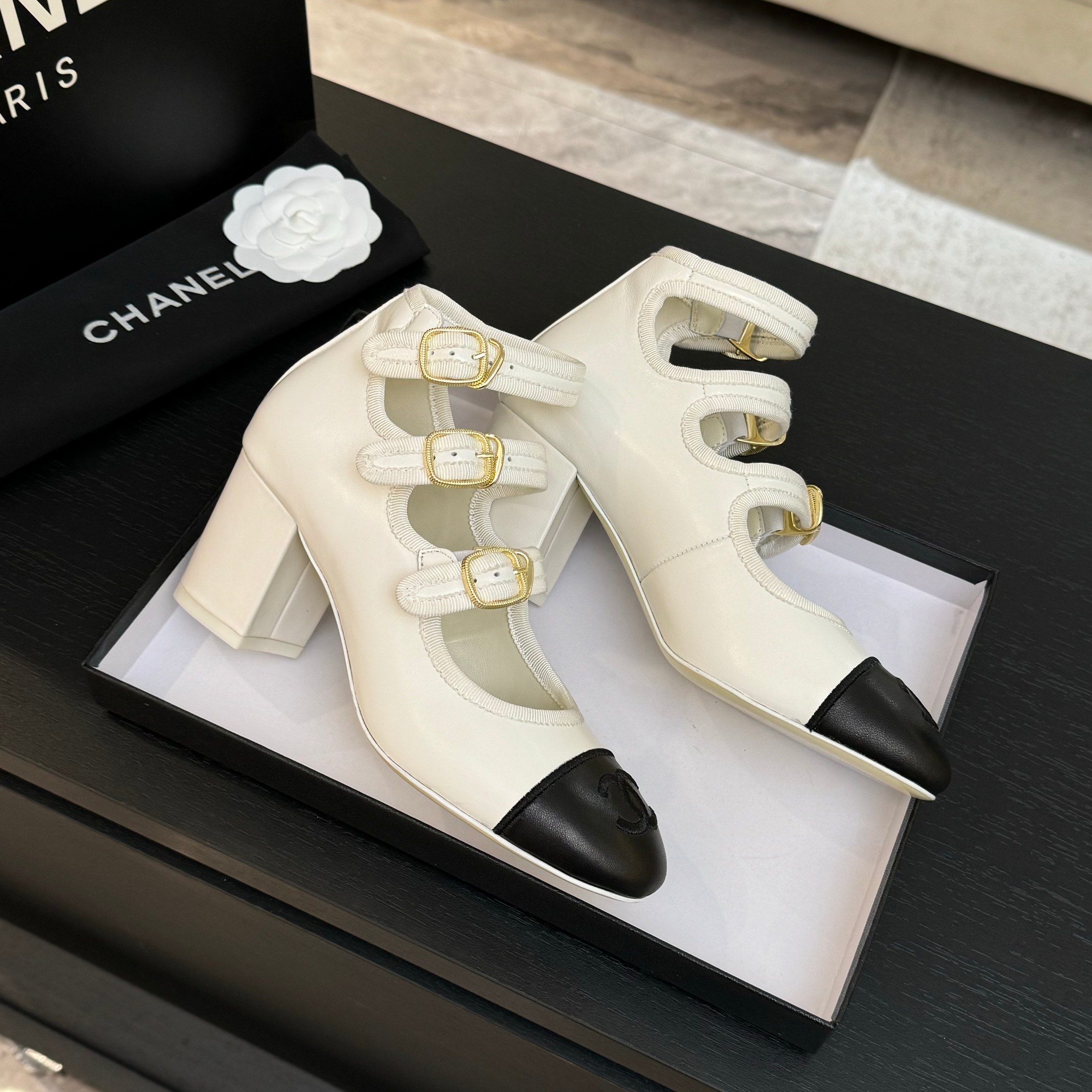 Chanel Mary Jane Round Toe Heel with Double CC Buckle, T-Strap 5 a1742983334164 5823