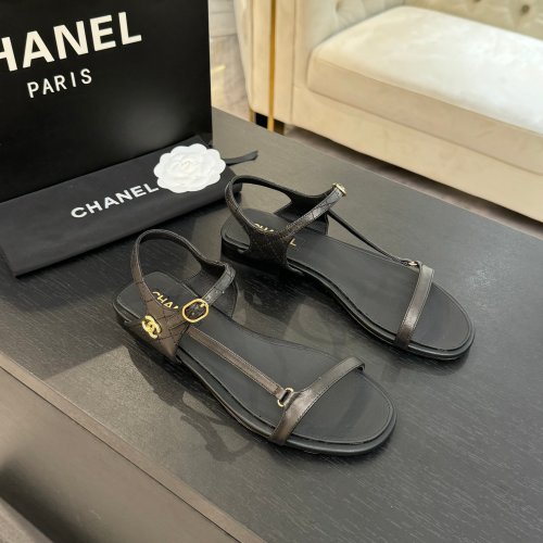 Elegant Chanel-Inspired Flat Sandals with Quilted Design and CC Logo Accent 14 Elegant Chanel-Inspired Flat Sandals with Quilted Design and CC Logo Accent
