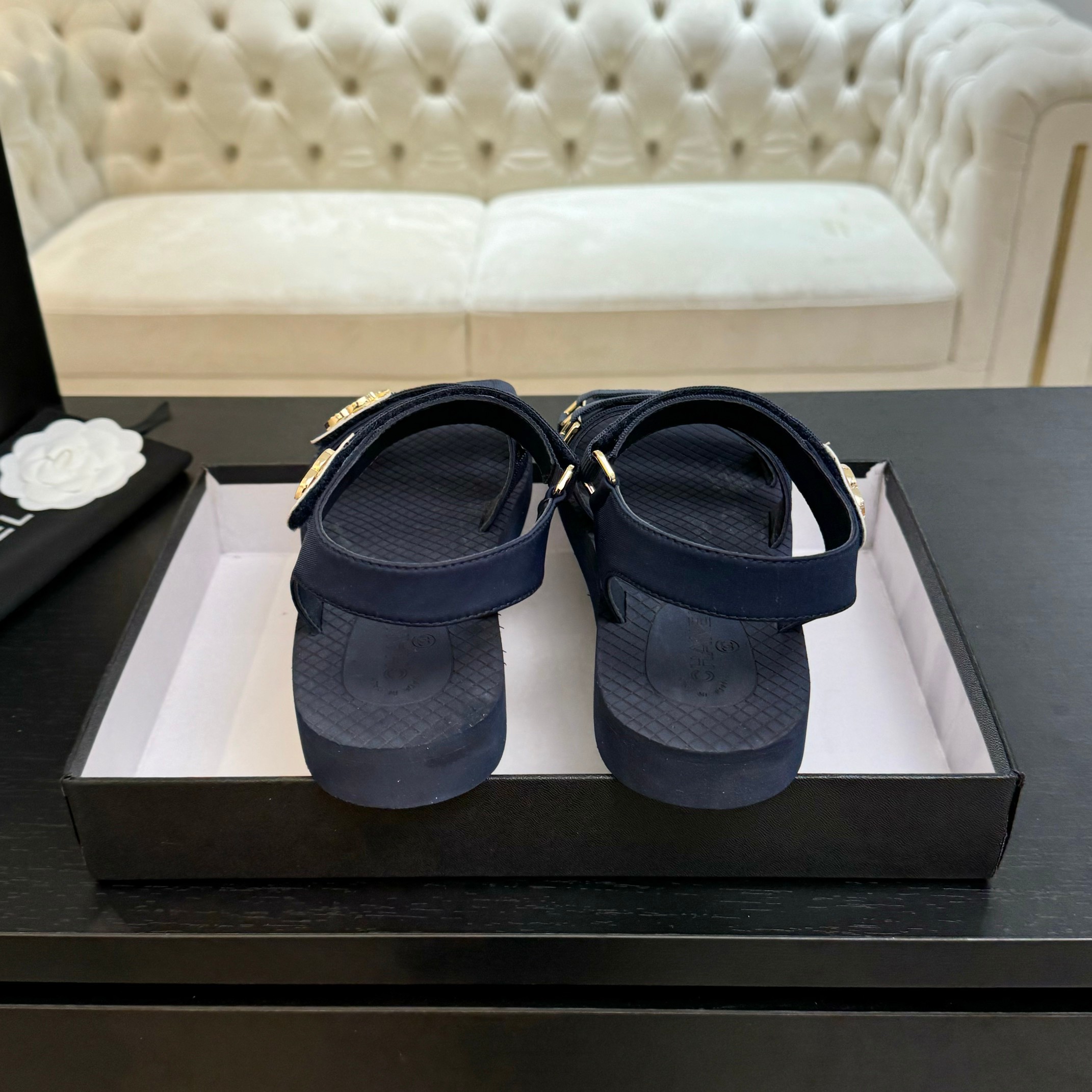 Chanel 25P Spring/Summer Rhinestone CC Beach Velcro Sandals - Summer Essential 10 a1744276087645 8042