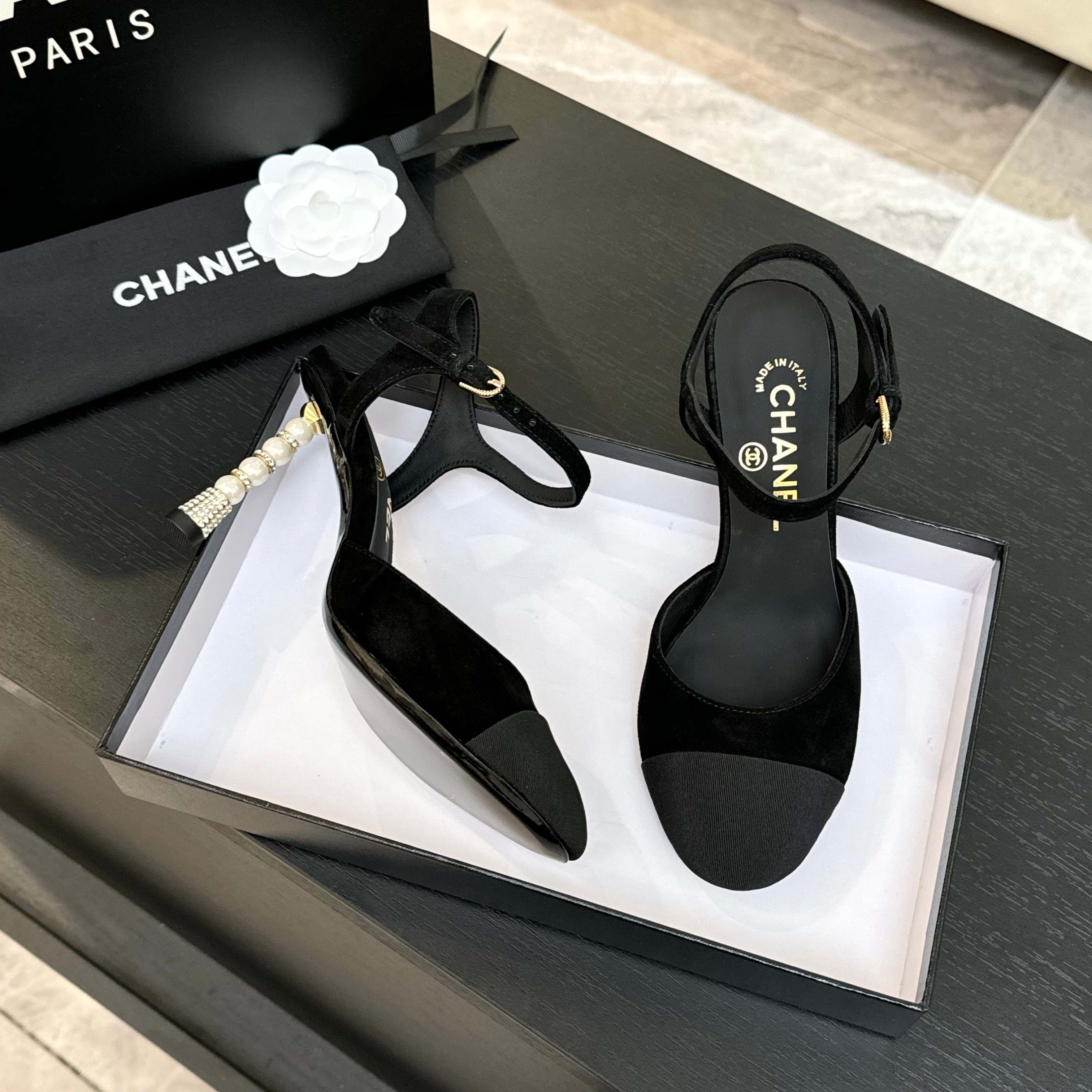 Chanel Women's Elegant Pearl Heeled Sandals - Classic & Versatile 3 a1745832202618 3150