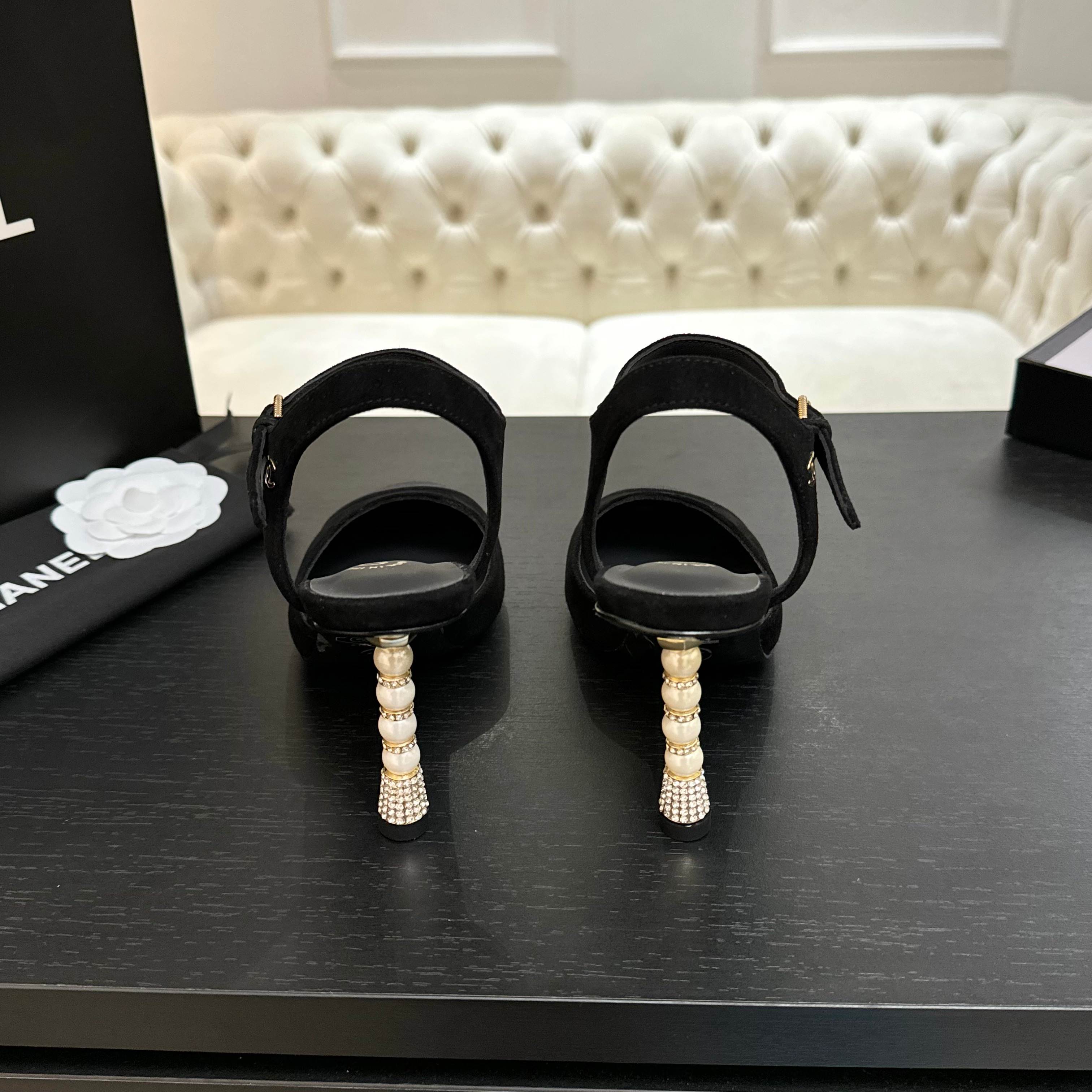 Chanel Women's Elegant Pearl Heeled Sandals - Classic & Versatile 5 a1745832205269 7076
