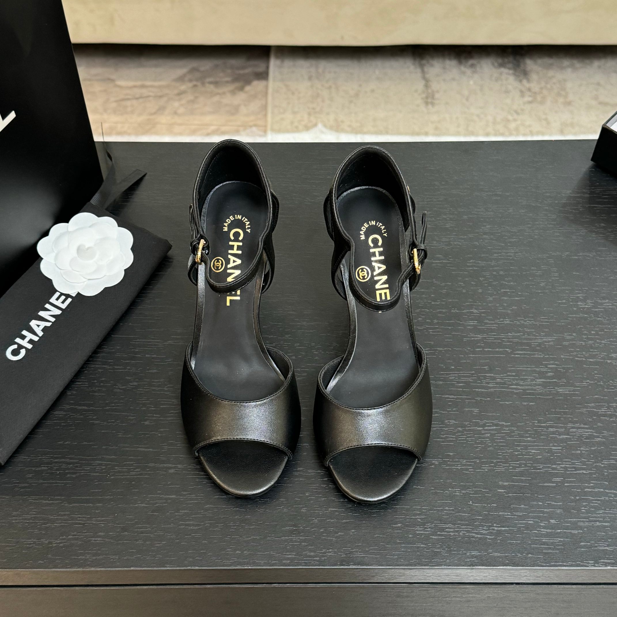 Chanel Pearl Heel Leather Sandals, Classic & Versatile Design 3 a1745832343901 3687