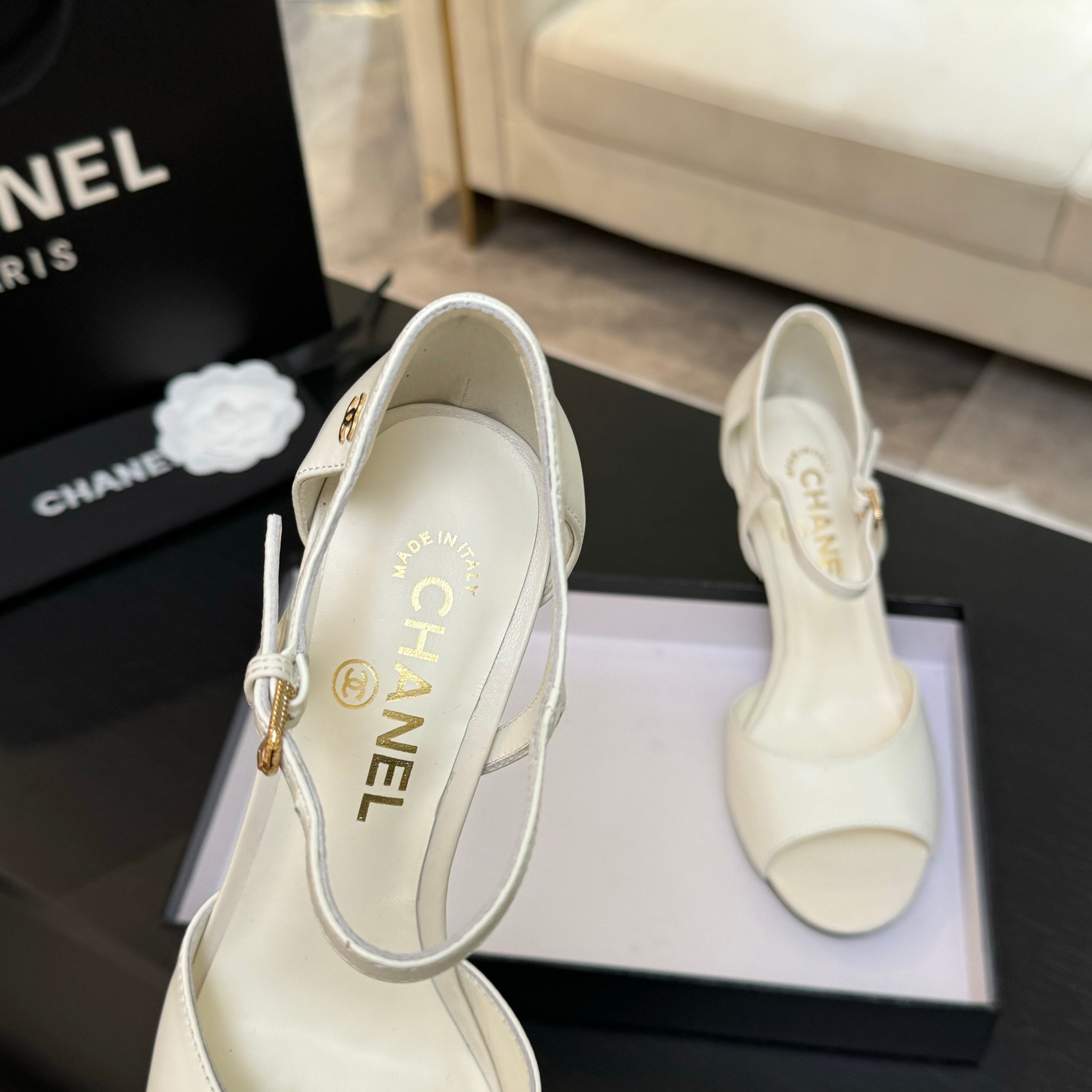 Chanel Women's Pearl-Heel High Heel Sandal - A Timeless Classic 7 a1745832381979 4120