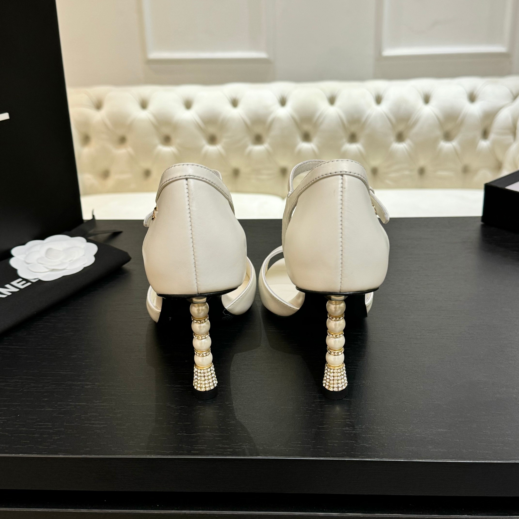 Chanel Women's Pearl-Heel High Heel Sandal - A Timeless Classic 5 a1745832382028 0117