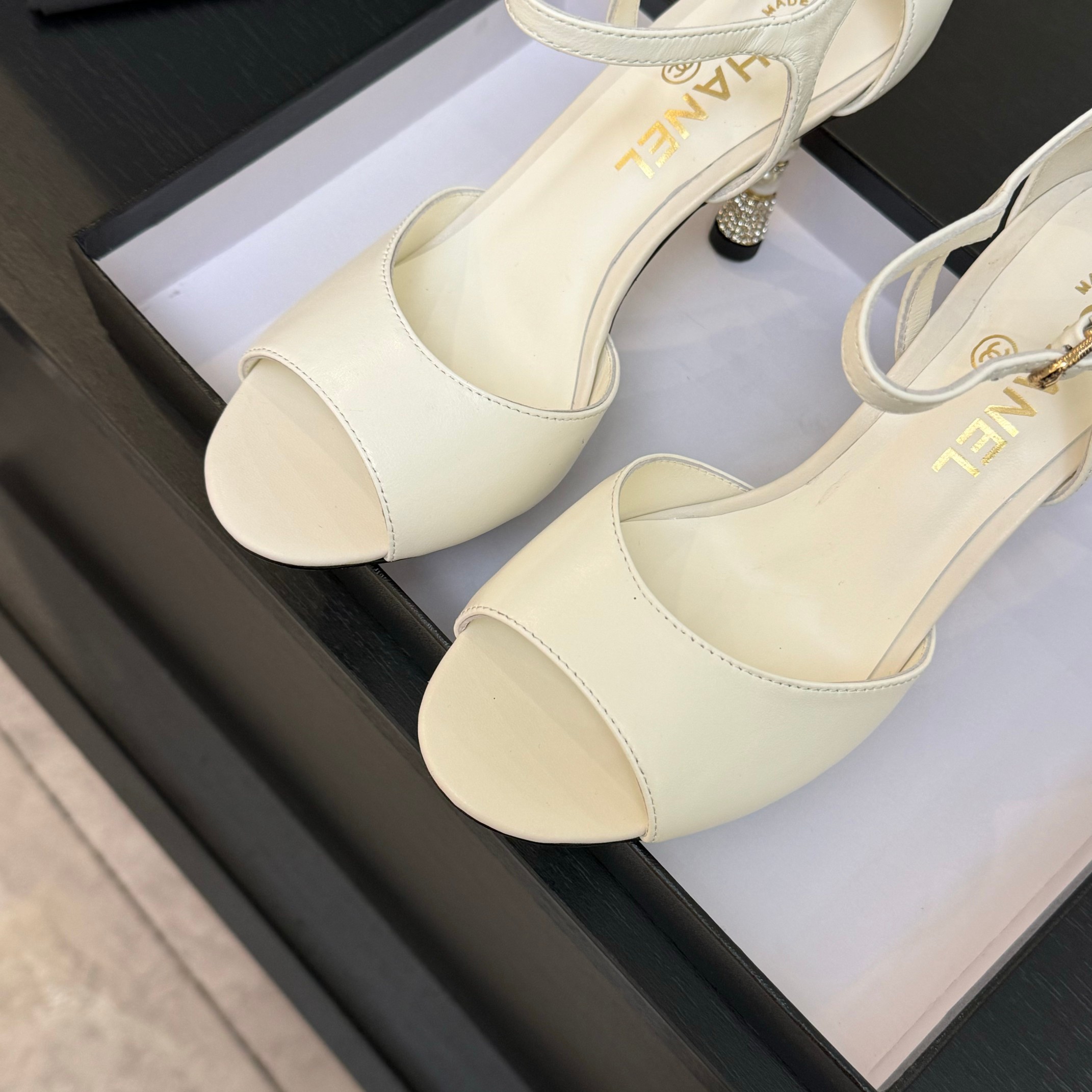 Chanel Women's Pearl-Heel High Heel Sandal - A Timeless Classic 10 a1745832383956 7434
