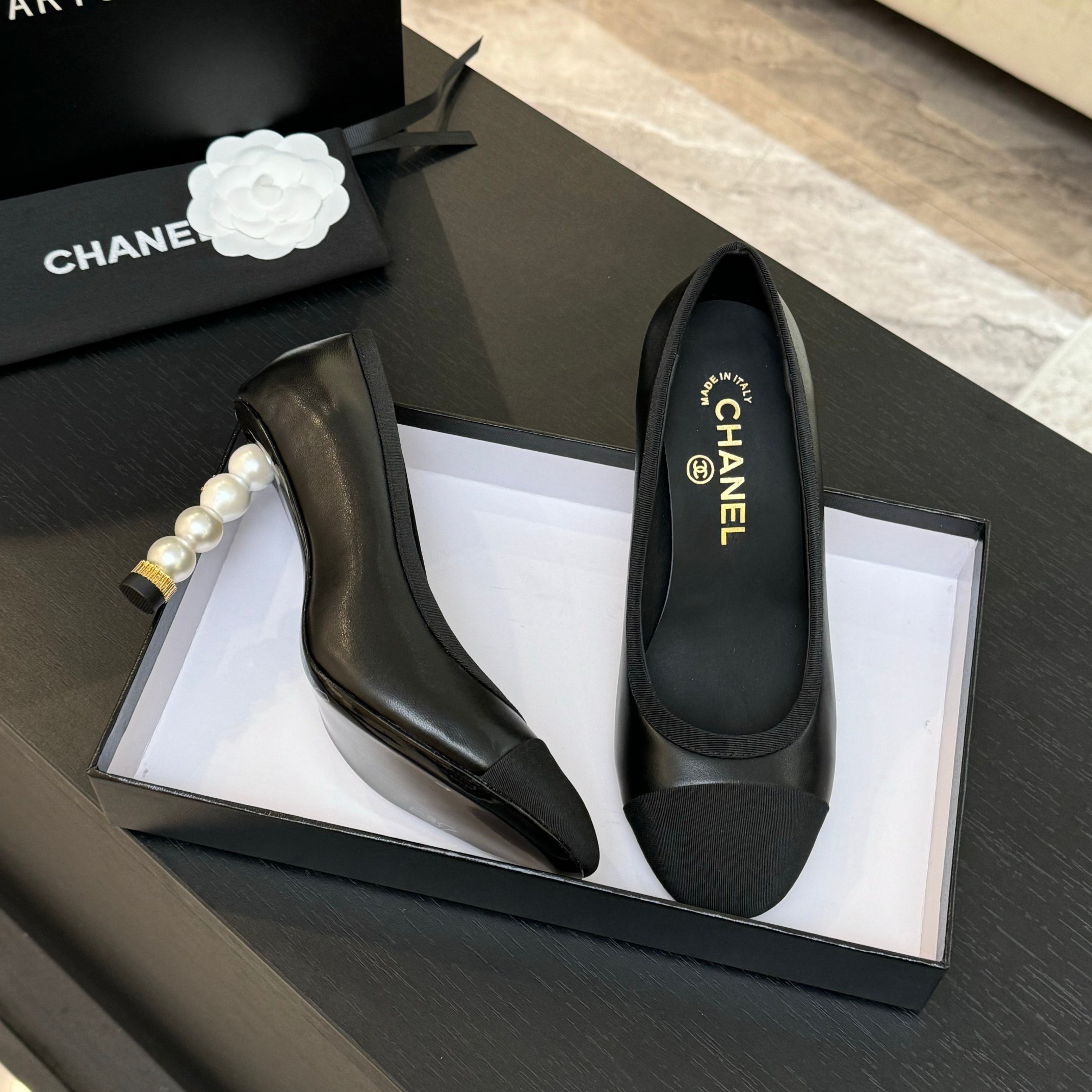 Chanel Women's Elegant Pearl Heel Pumps Classic Pointed Toe High Heels 5 a1745832445465 7501