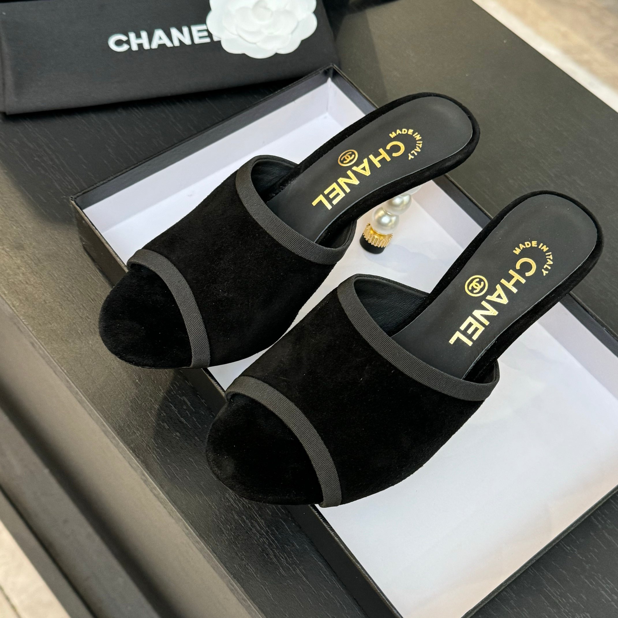 Chanel Women's Elegant Pearl Heel Mules - Classic & Versatile Design 5 a1745832538230 8624