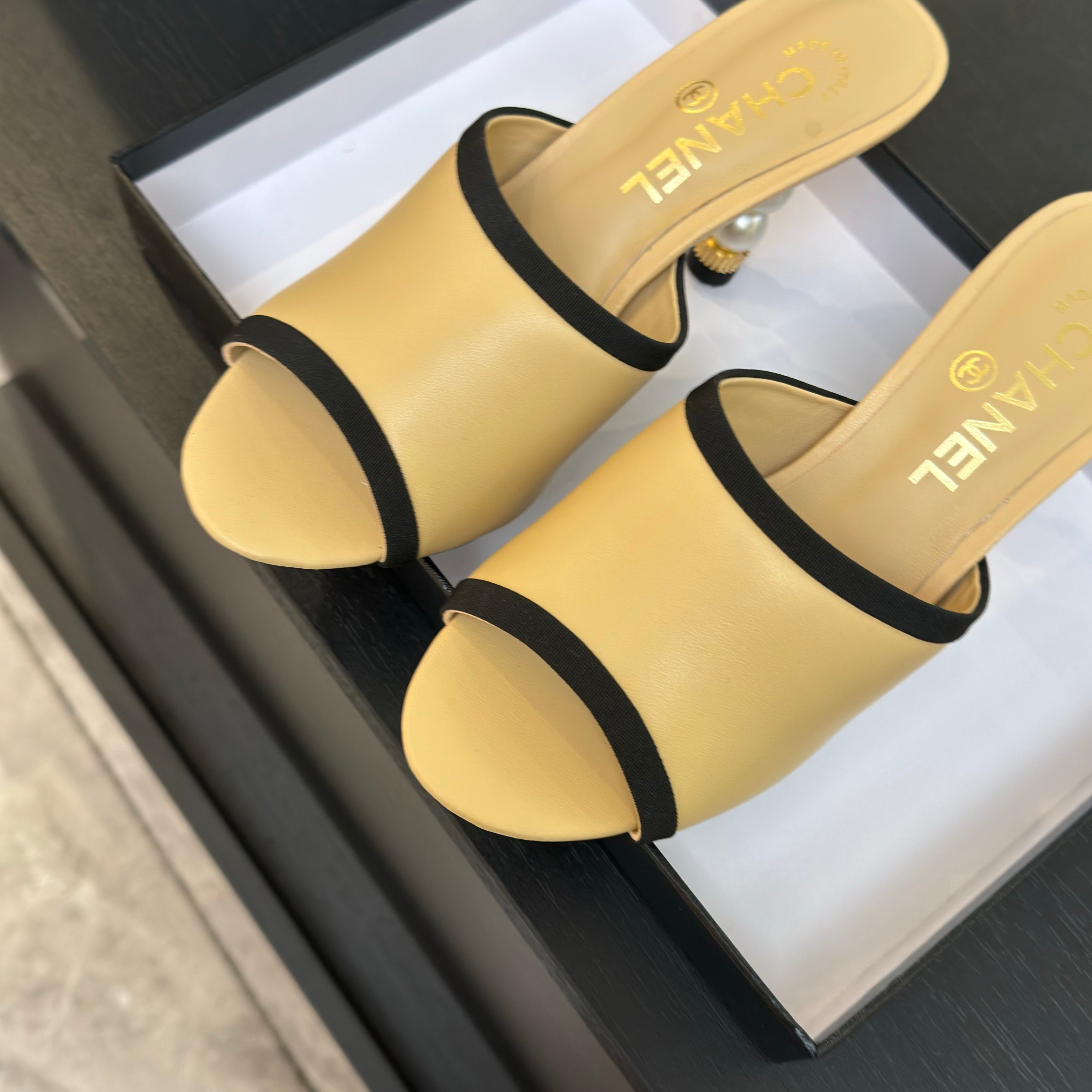 Chanel Pearl Heeled Mules - Elegant Leather Sandals with Signature Design 6 a1745832598282 3476