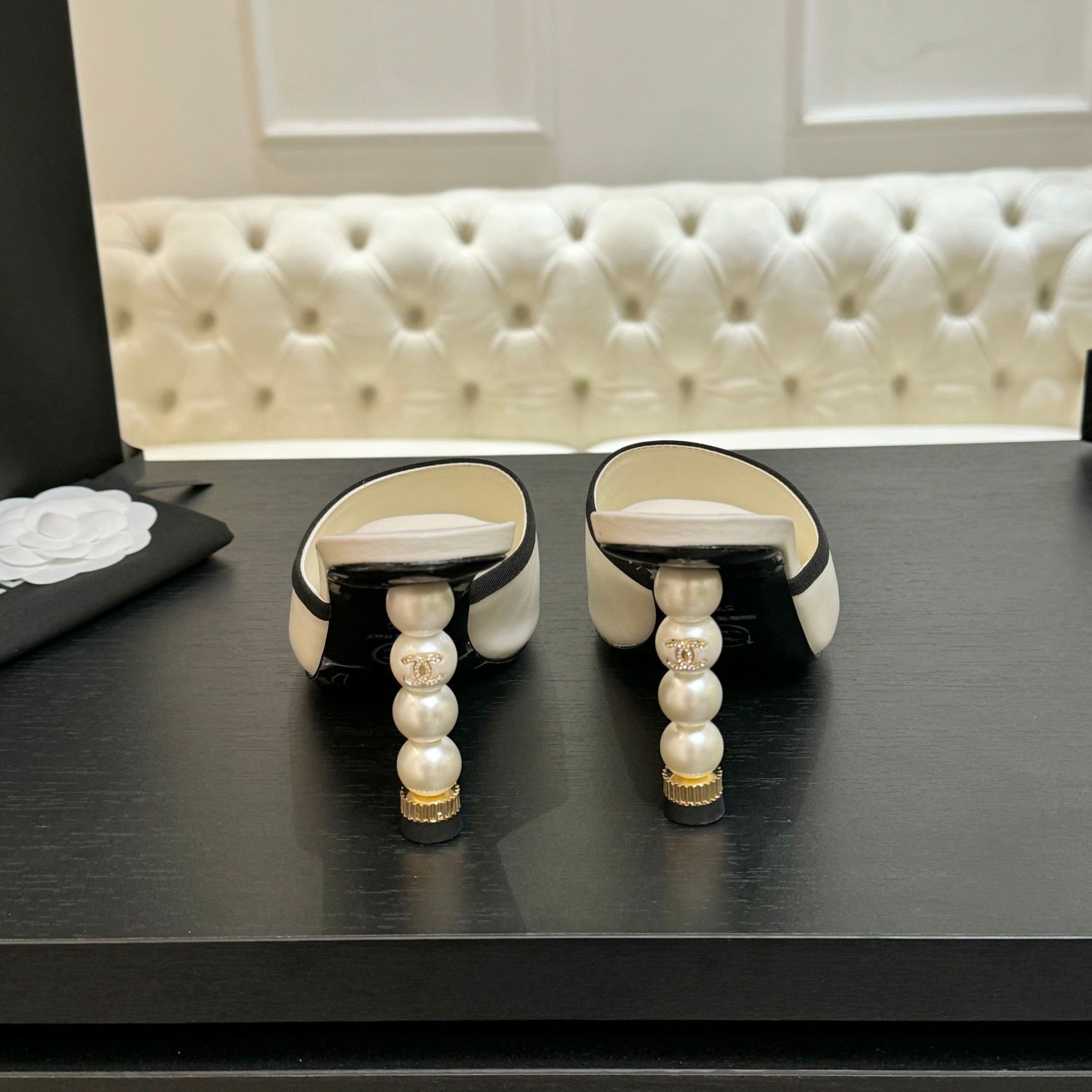 Chanel Pearl Heel Mules - Classic & Versatile High Heel Sandals 9 a1745832617800 6301