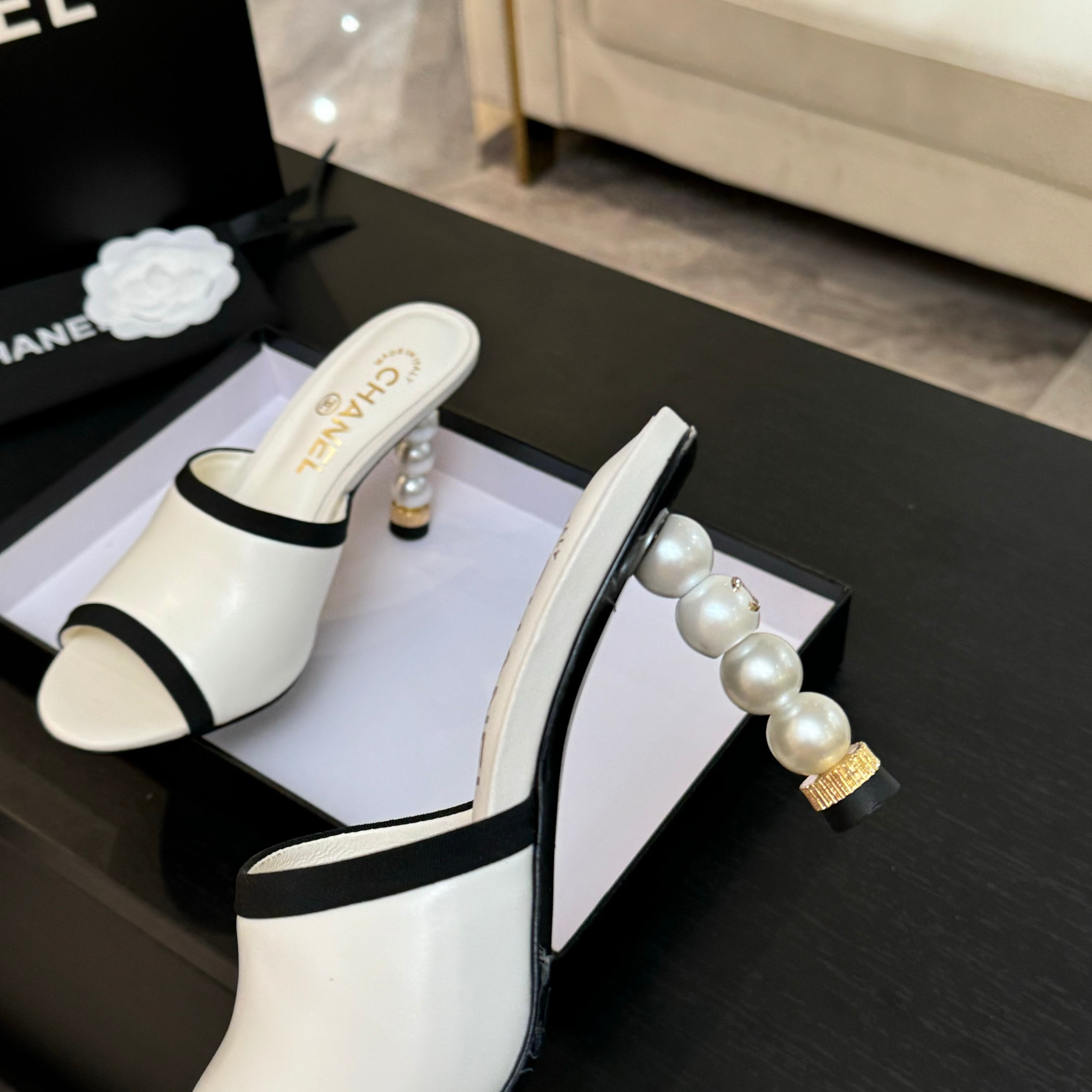 Chanel Pearl Heel Mules - Classic & Versatile High Heel Sandals 4 a1745832617827 0886