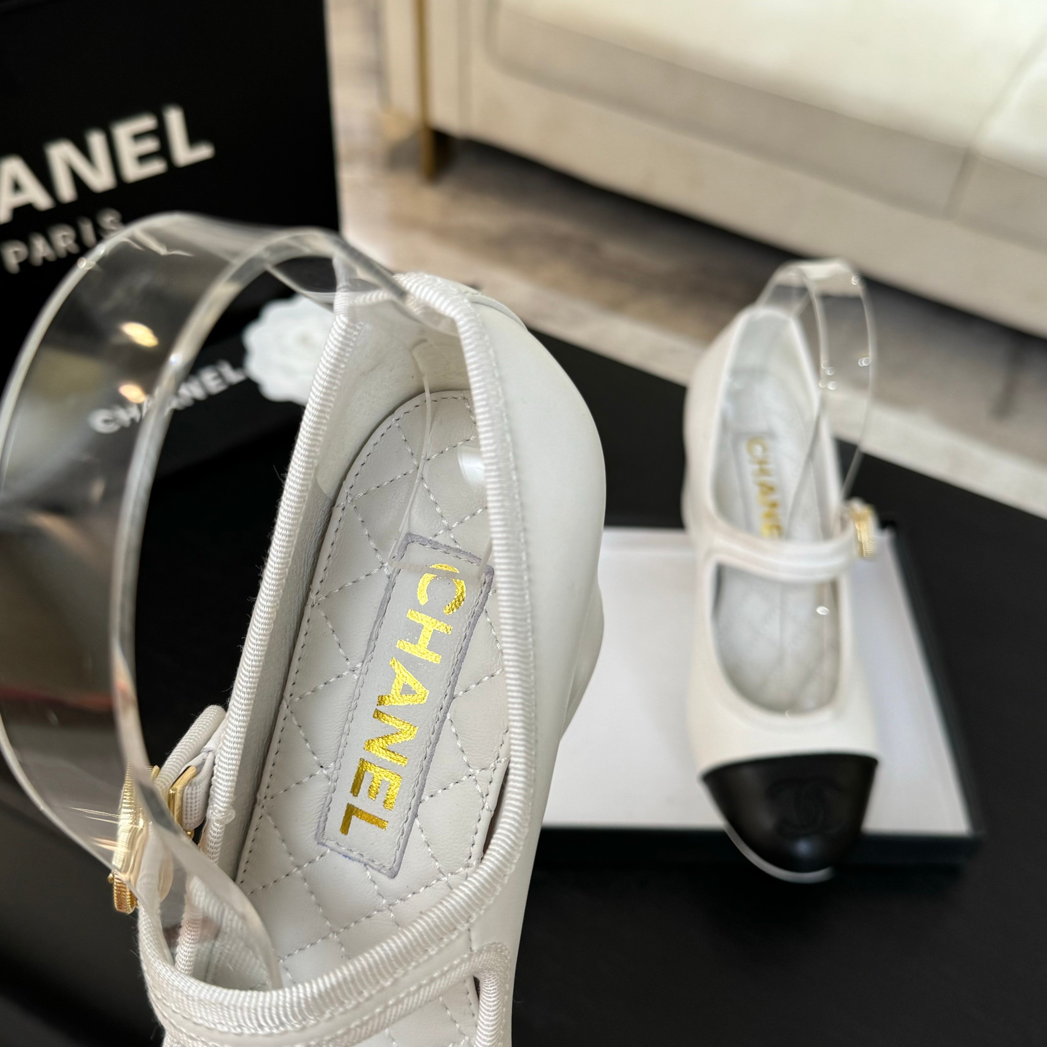 Chanel Mary Jane Ballet Pumps - Lambskin & Satin, Runway Inspired 4 a1746512117960 5634