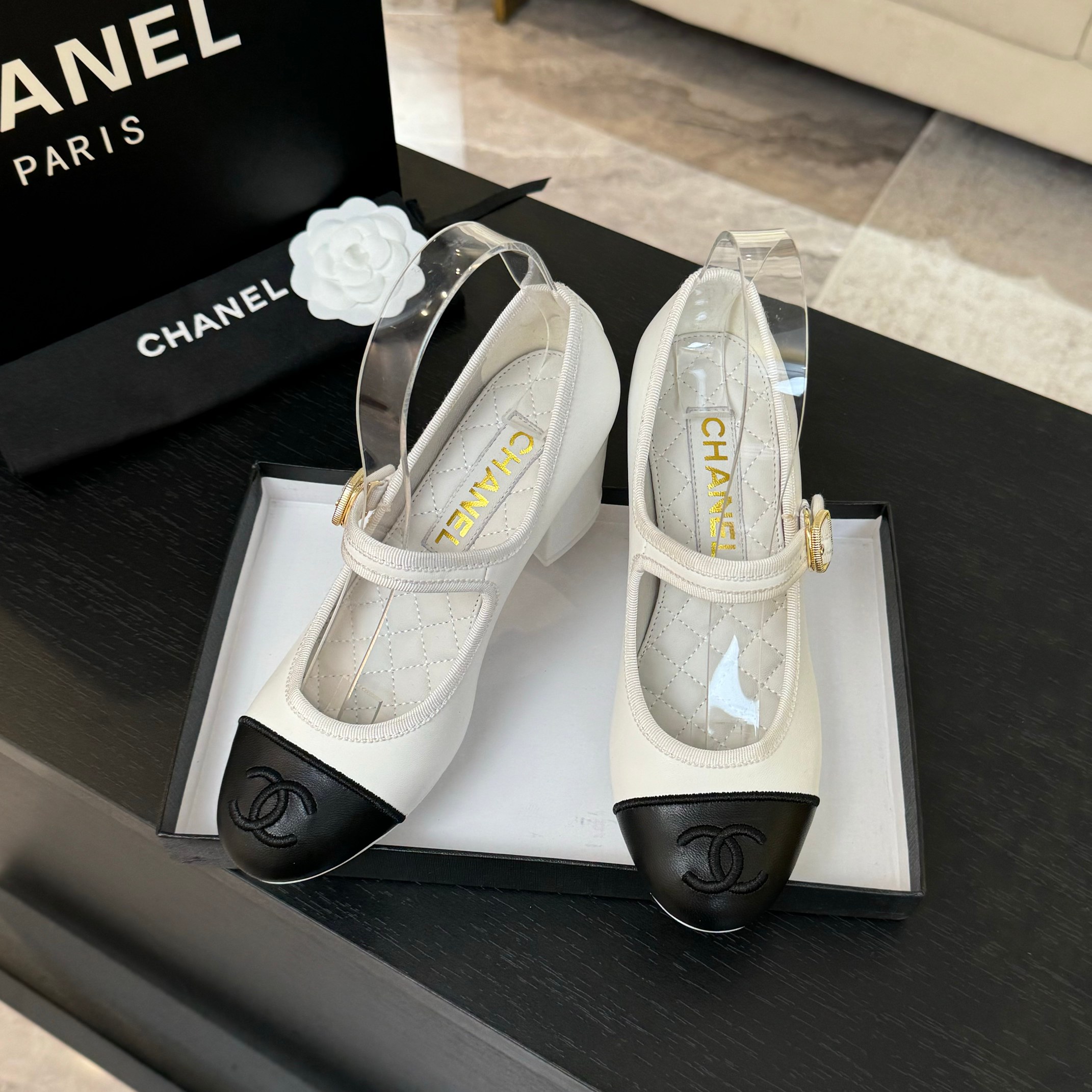 Chanel Mary Jane Ballet Pumps - Lambskin & Satin, Runway Inspired 5 a1746512118047 7420
