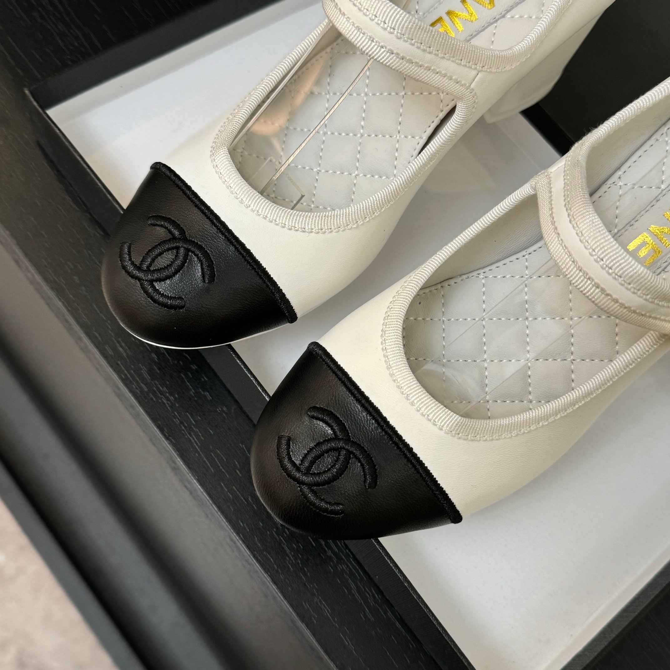 Chanel Mary Jane Ballet Pumps - Lambskin & Satin, Runway Inspired 10 a1746512119765 6147