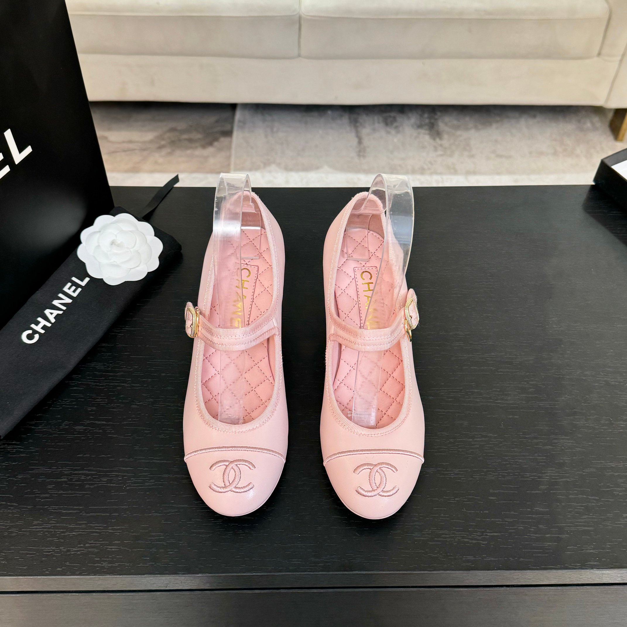 Chanel Inspired Mary Jane Ballet Flats Lambskin & Satin Show Collection 3 a1746512166259 2002