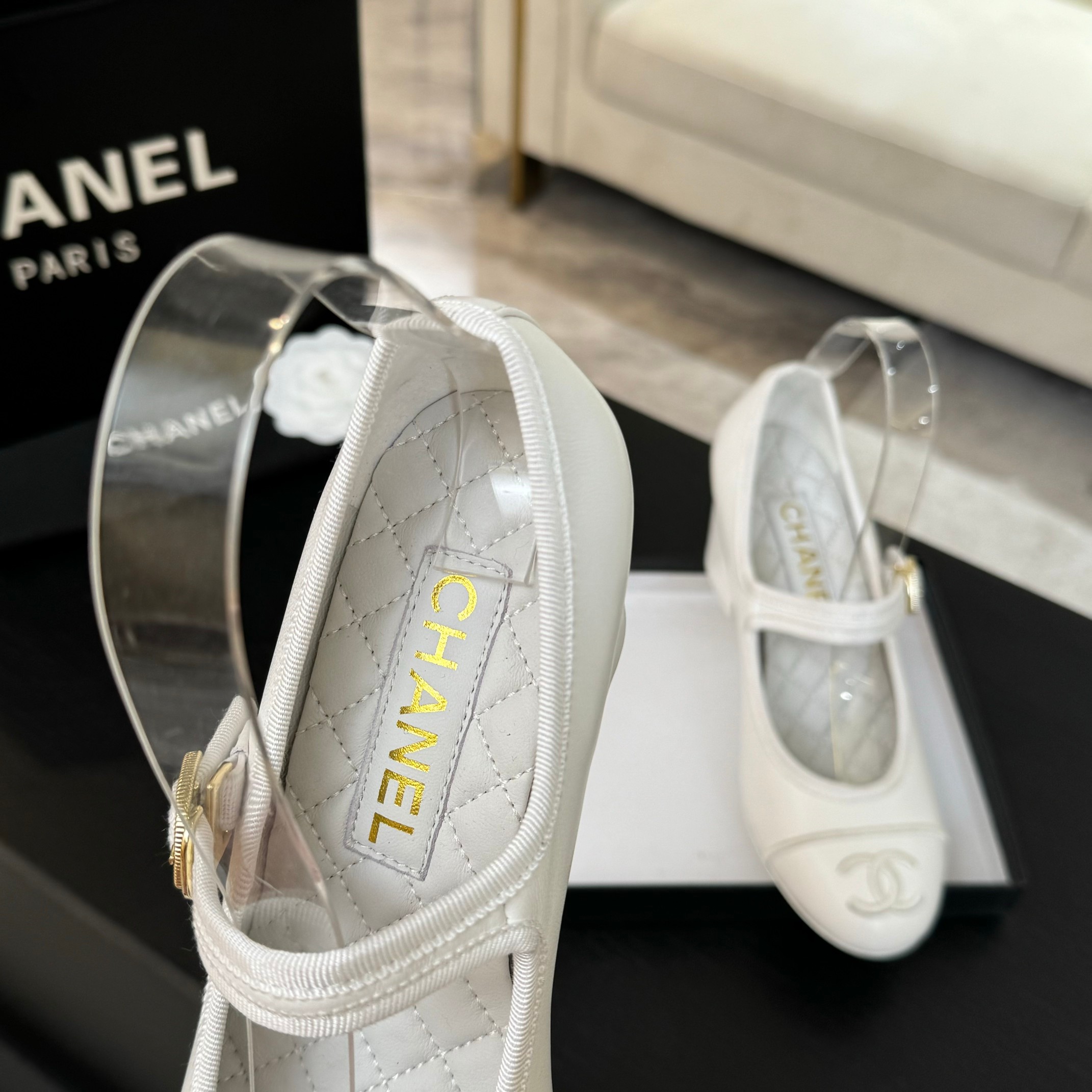 Chanel Inspired Mary Jane Ballet Pumps - Lambskin & Satin 10 a1746512205691 6534
