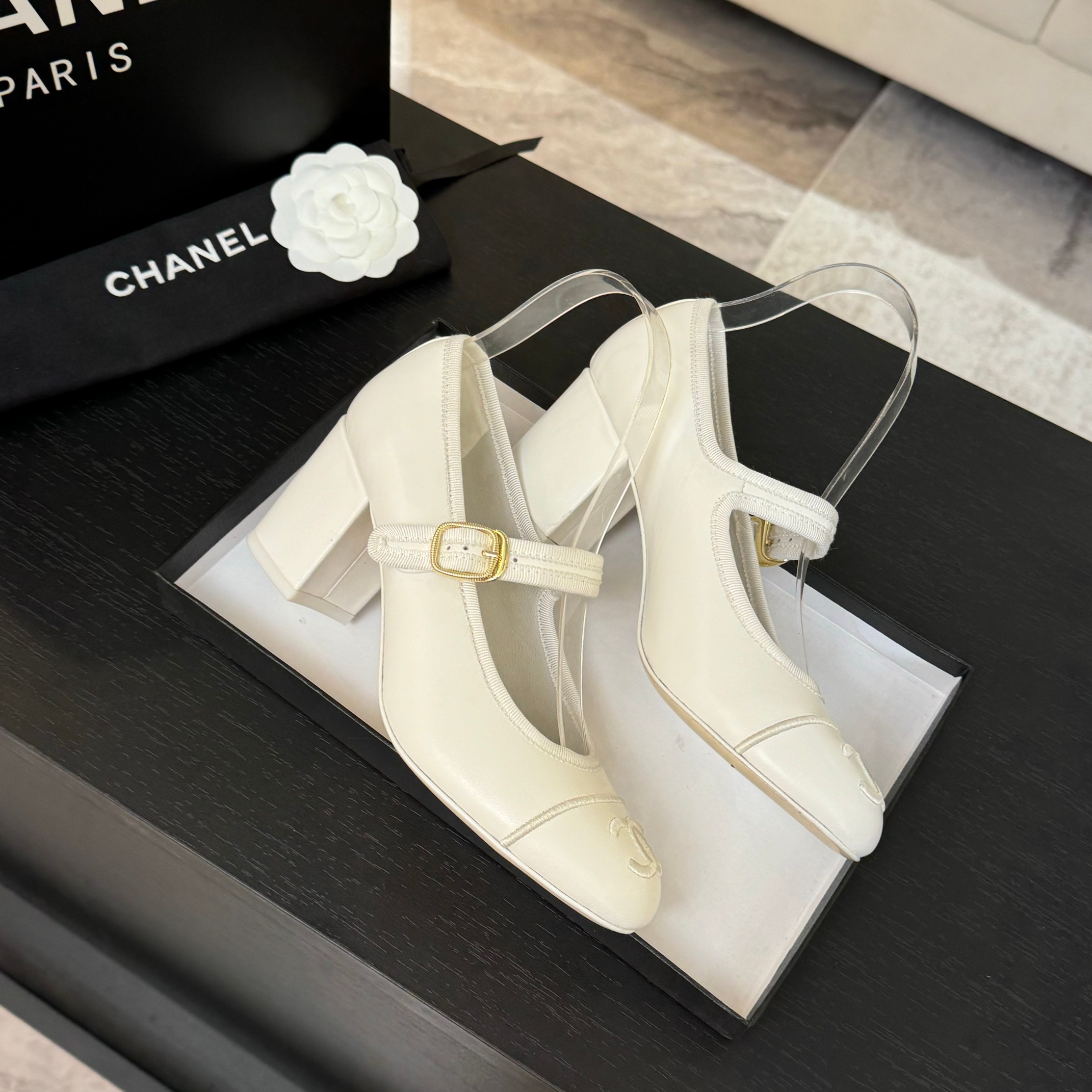 Chanel Inspired Mary Jane Ballet Pumps - Lambskin & Satin 7 a1746512205750 0236
