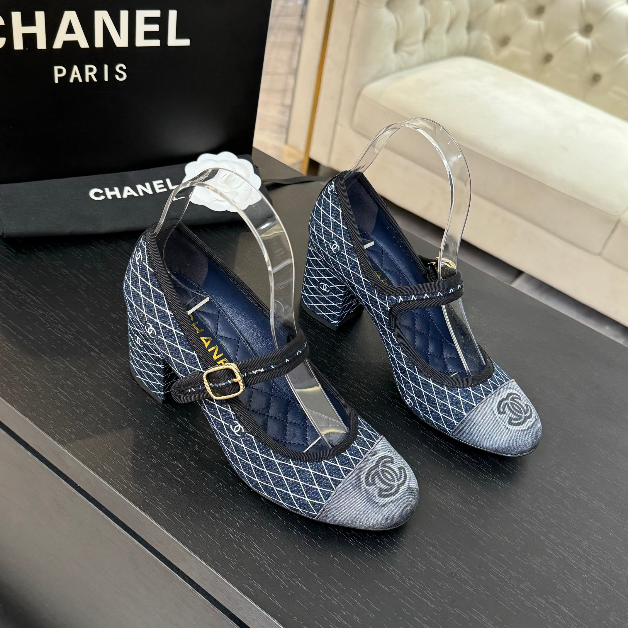Chanel Mary Jane Ballet Pumps Runway Collection Lambskin & Satin 2 a1746512253859 1406