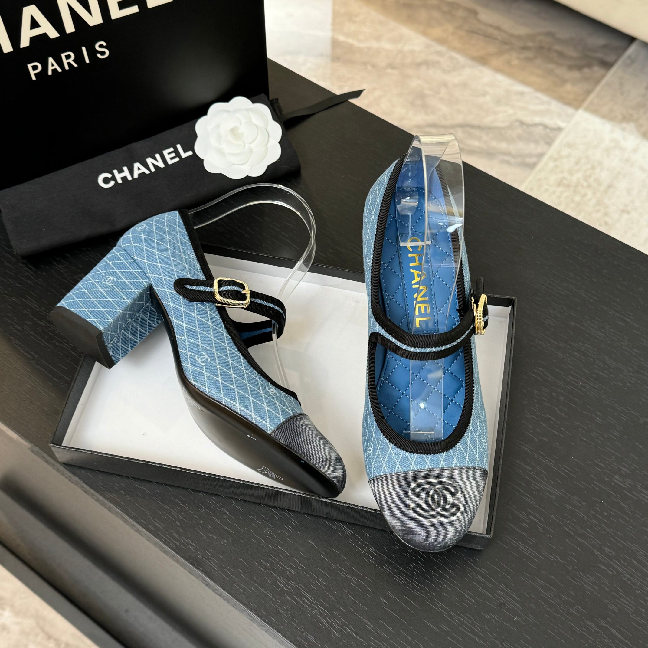 Chanel Mary Jane Ballet Pumps Lambskin & Satin Show Collection 4 a1746512261625 7020