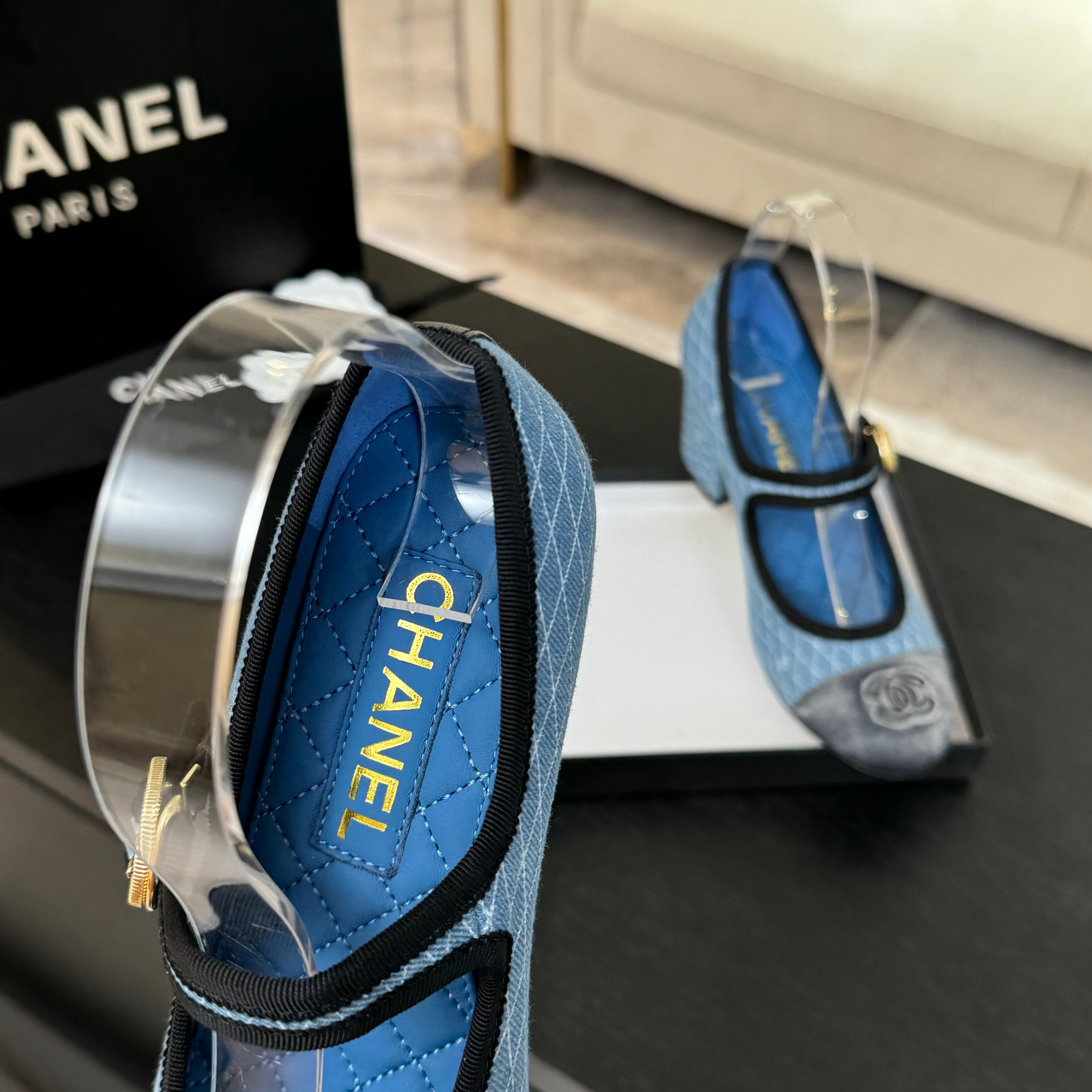 Chanel Mary Jane Ballet Pumps Lambskin & Satin Show Collection 7 a1746512274324 3625