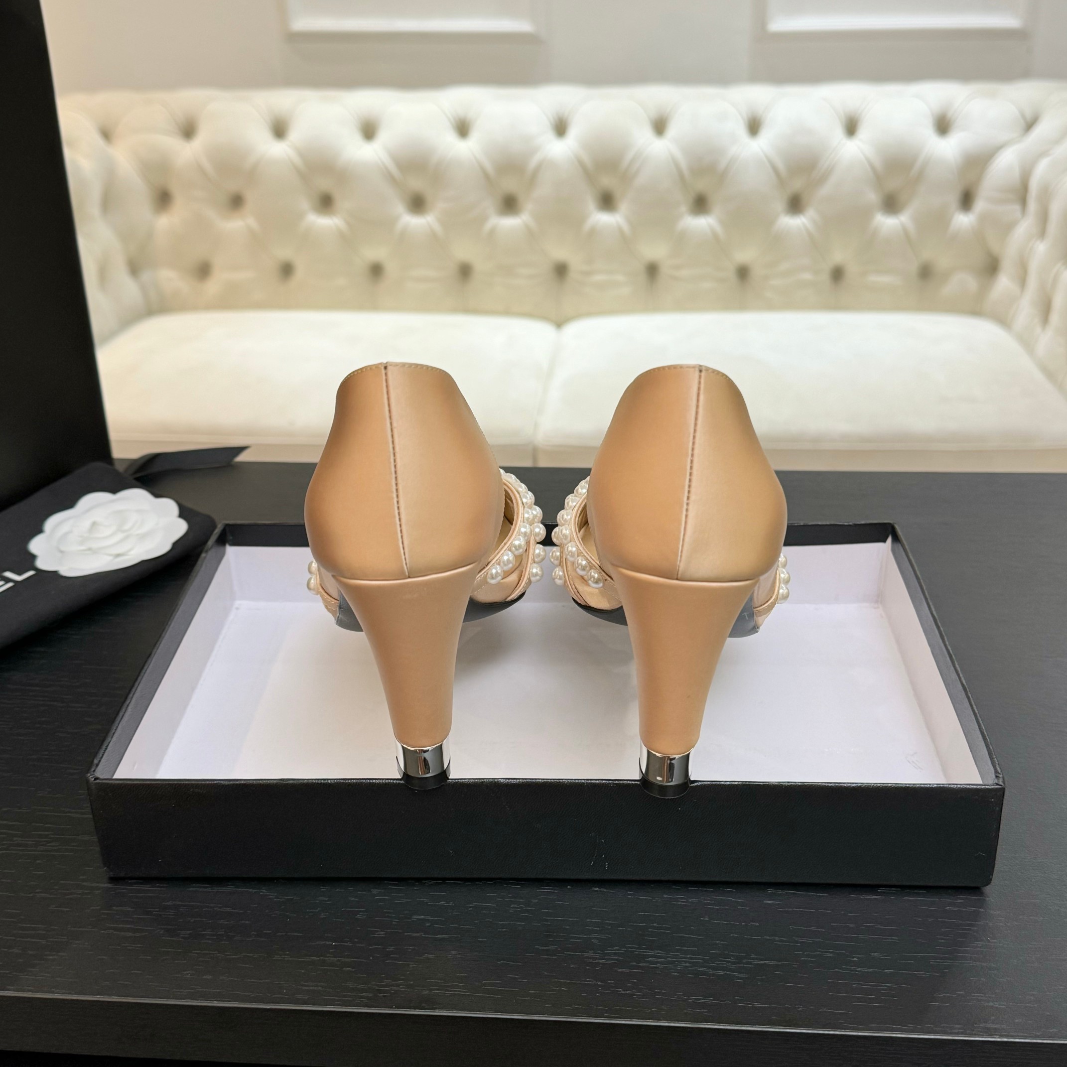 Chanel 25P Pearl Heel Pumps - Elegant Pointed Toe Heels for Women 10 a1746608174659 1767