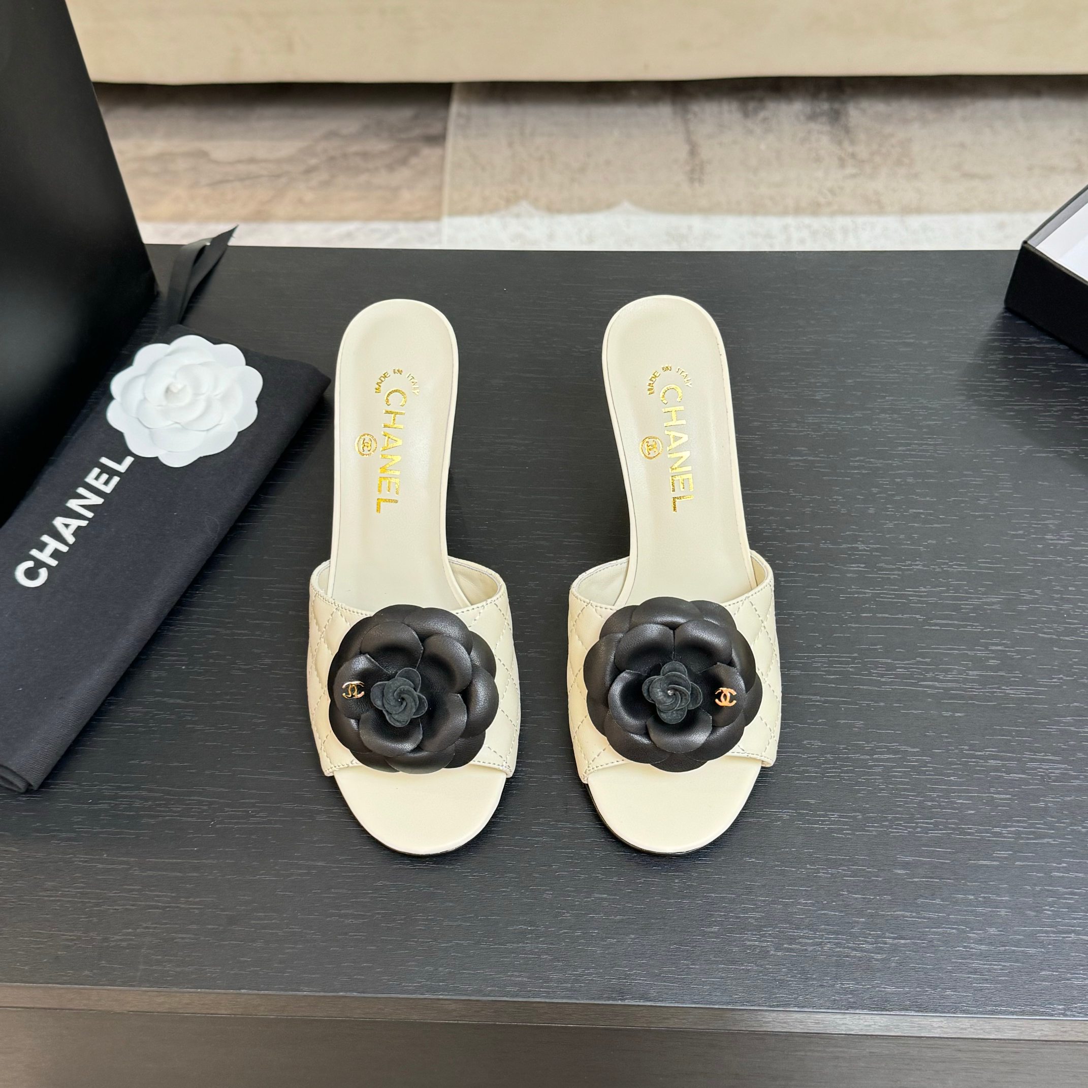 Chanel Camellia High Heel Fish Mouth Sandals - Elegant Women's Shoes 3 a1746697929751 6880