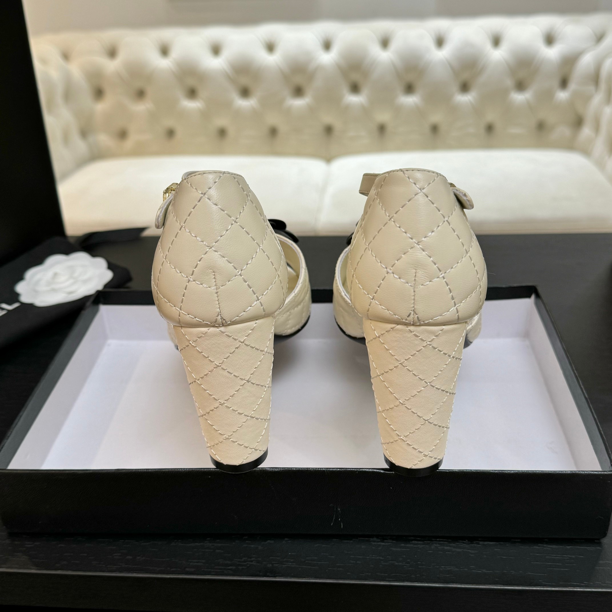 Chanel Camellia High Heel Sandals,Lambskin Leather, Elegant and Comfortable 9 a1746698073234 3140