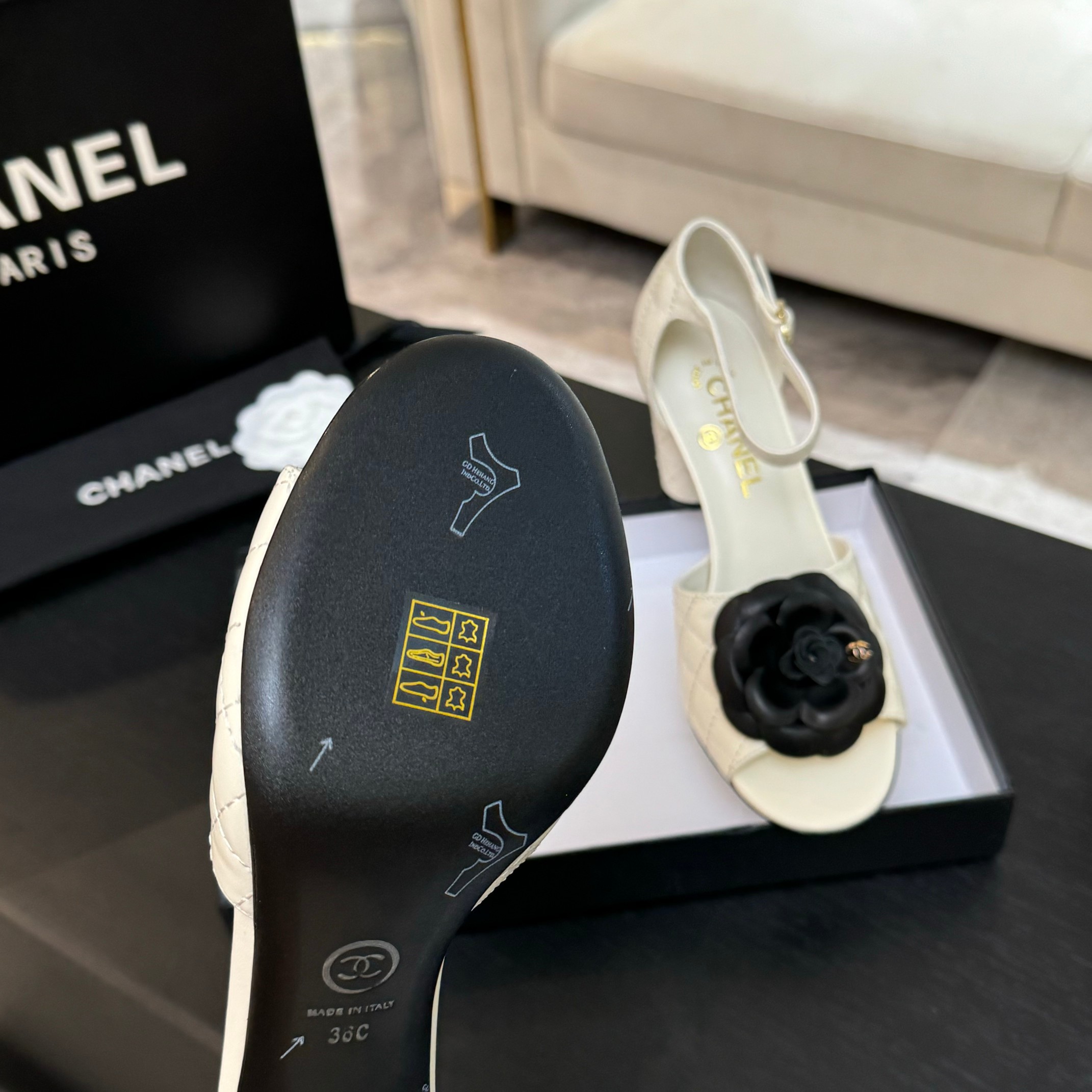 Chanel Camellia High Heel Sandals,Lambskin Leather, Elegant and Comfortable 10 a1746698073253 6111