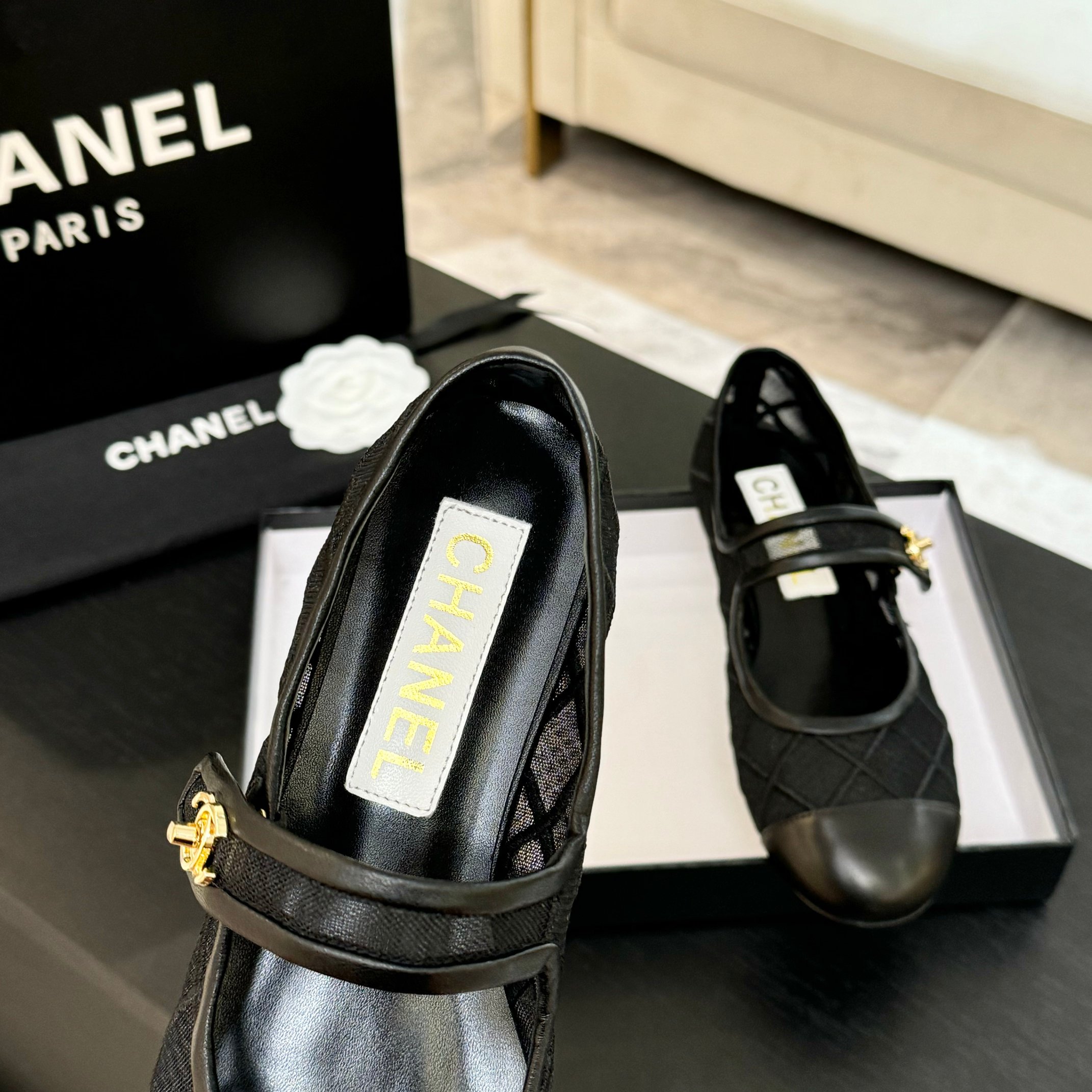 Chanel Women's Quilted Lambskin Ballet Flats - Black, Comfortable and Stylish 4 a1746865578264 5864
