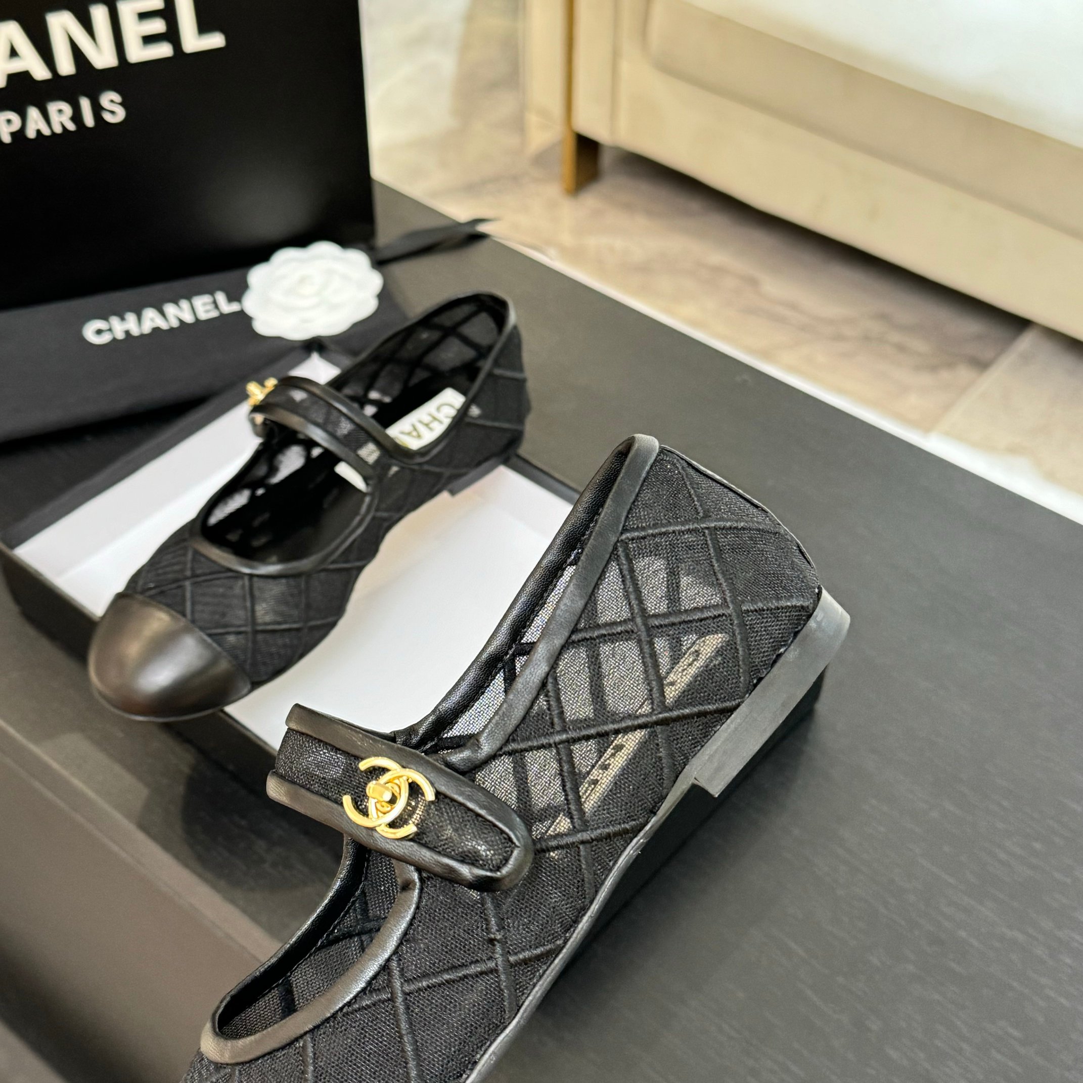 Chanel Women's Quilted Lambskin Ballet Flats - Black, Comfortable and Stylish 5 a1746865578355 4738